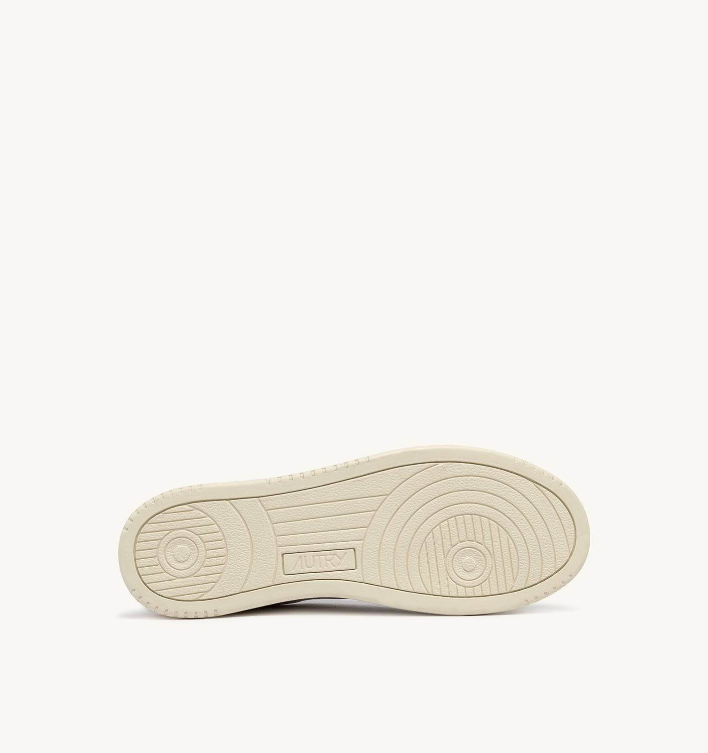 SNEAKERS MEDALIST LOW IN PELLE COLORE BIANCO E PALACE BLUE CON SCRITTA
