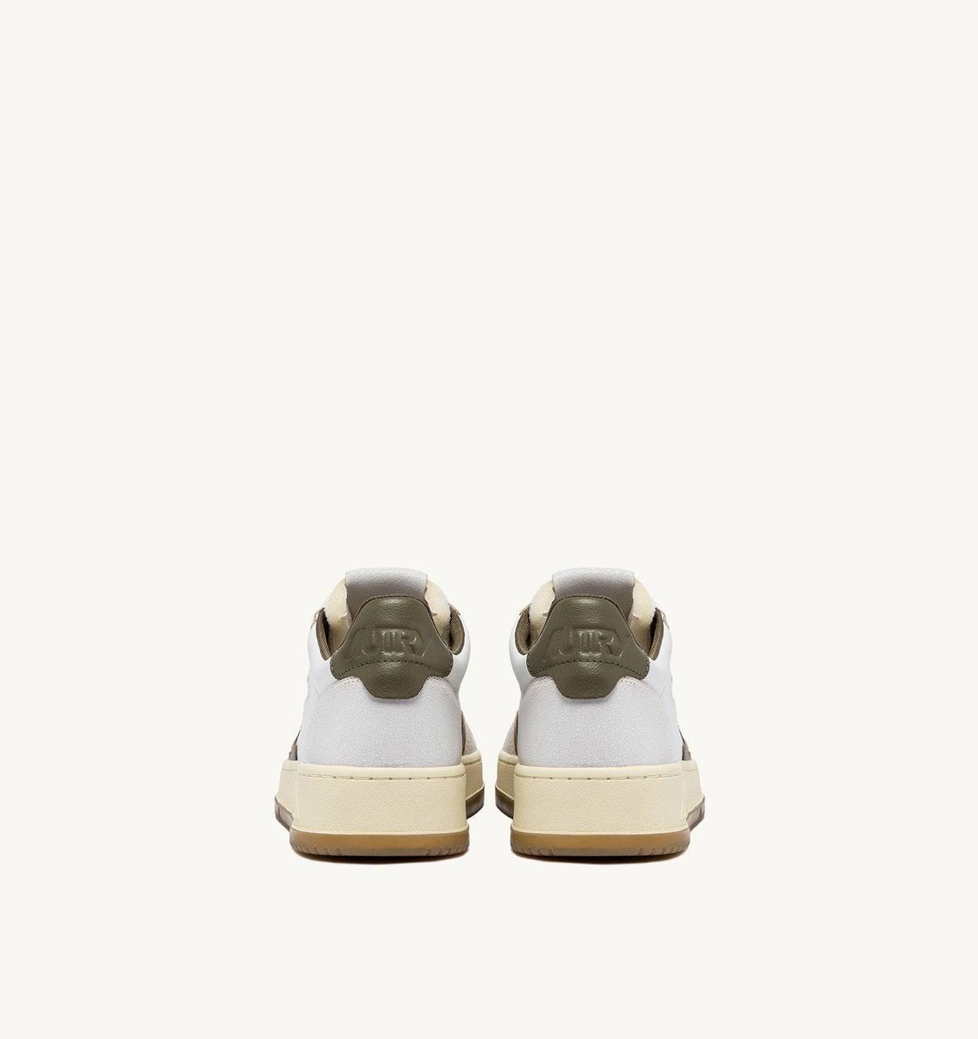 SNEAKERS MEDALIST LOW IN PELLE E MESH COLORE BIANCO E COVERT GREEN