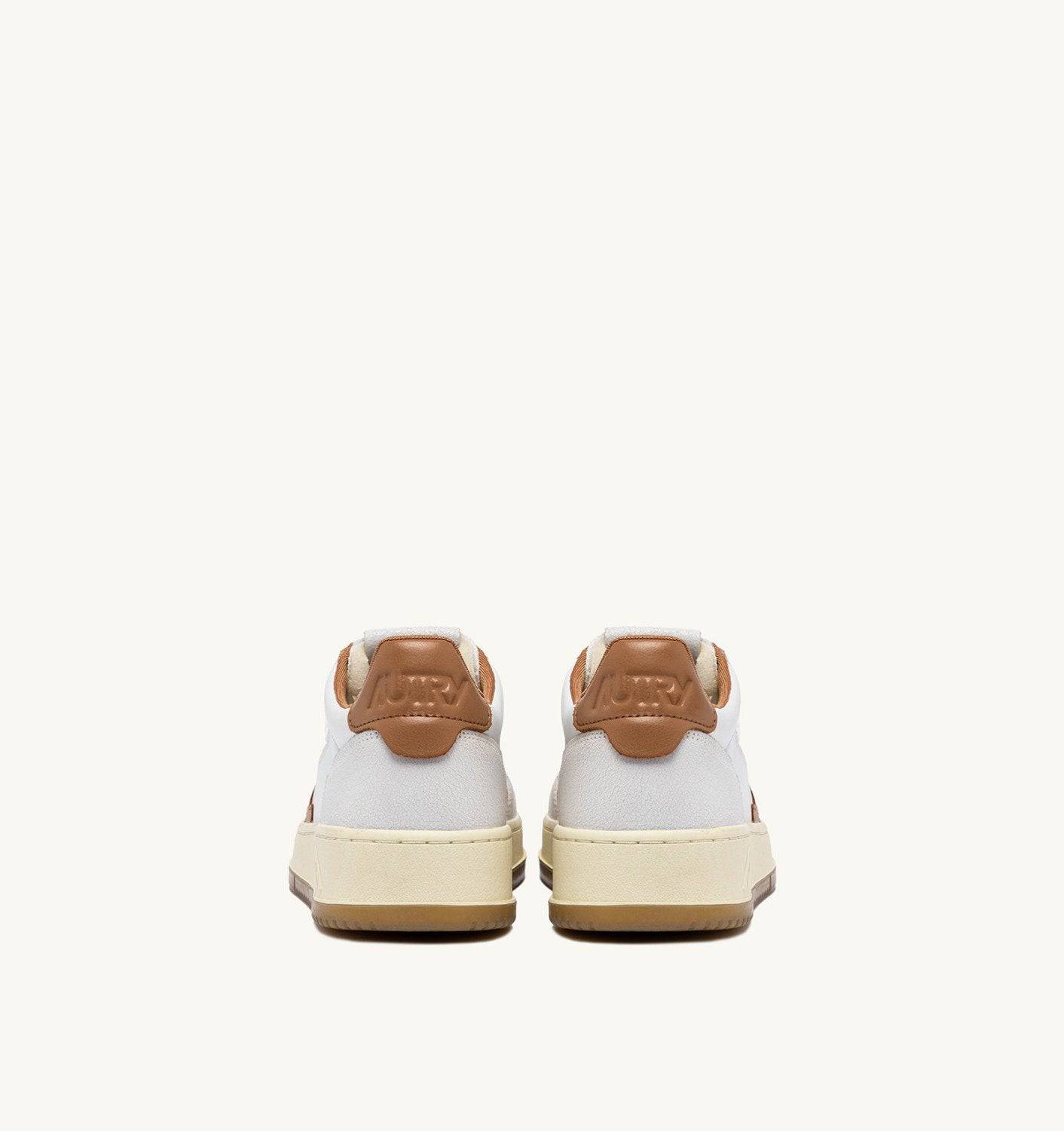 SNEAKERS MEDALIST LOW IN PELLE E MESH COLORE BIANCO E TANZINE