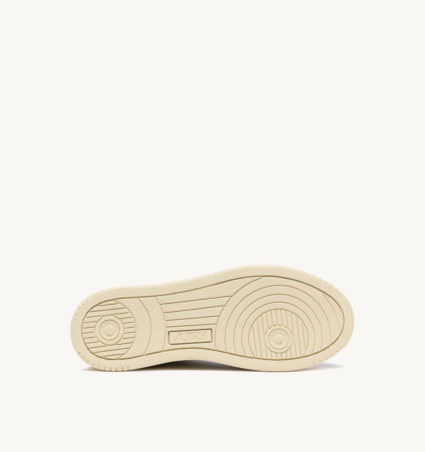 SNEAKERS MEDALIST LOW IN PELLE E SUEDE BIANCA E PALACE BLUE CON LETTERING