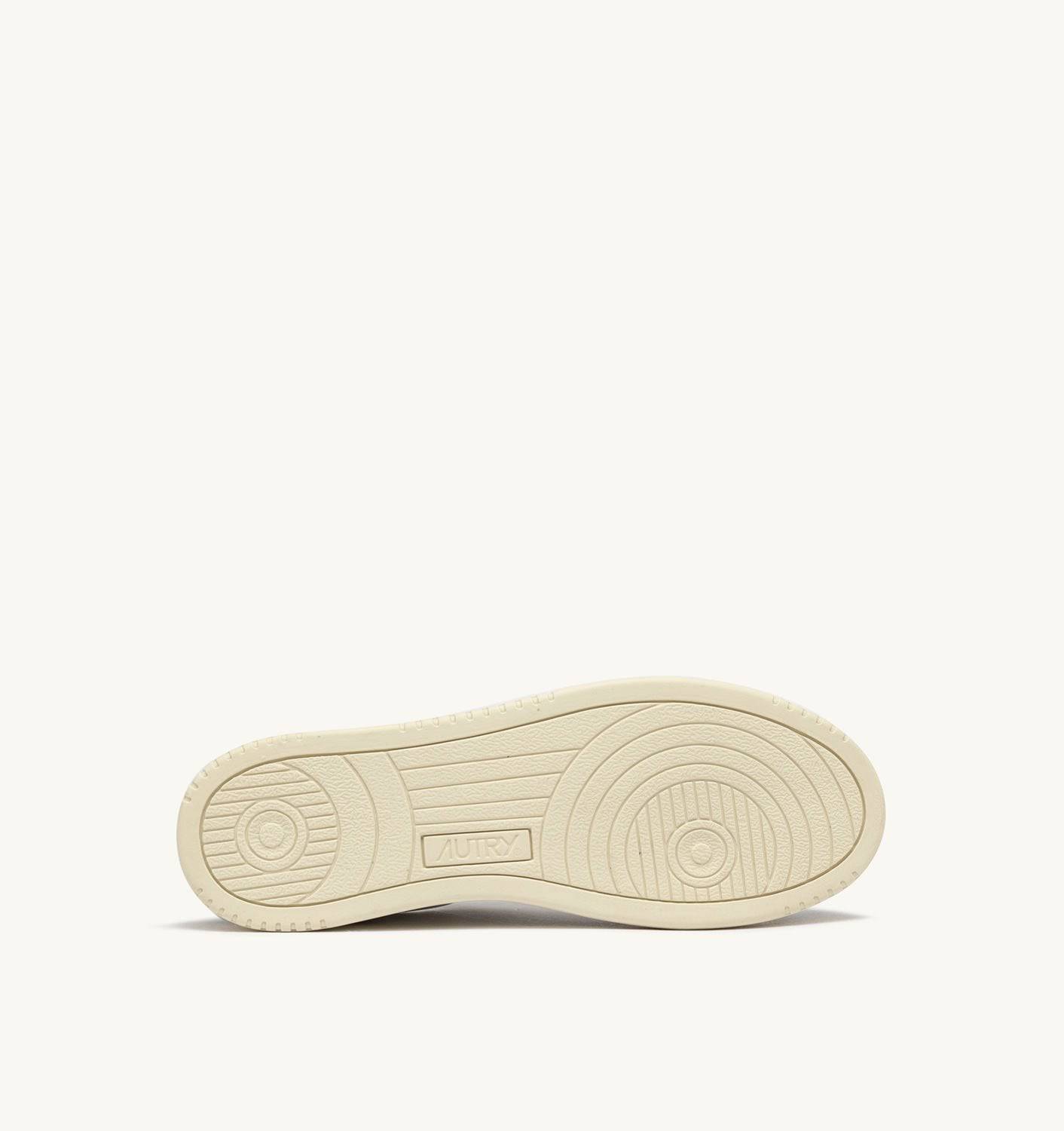 SNEAKERS MEDALIST LOW IN PELLE E SUEDE COLORE BIANCO E CAPRI