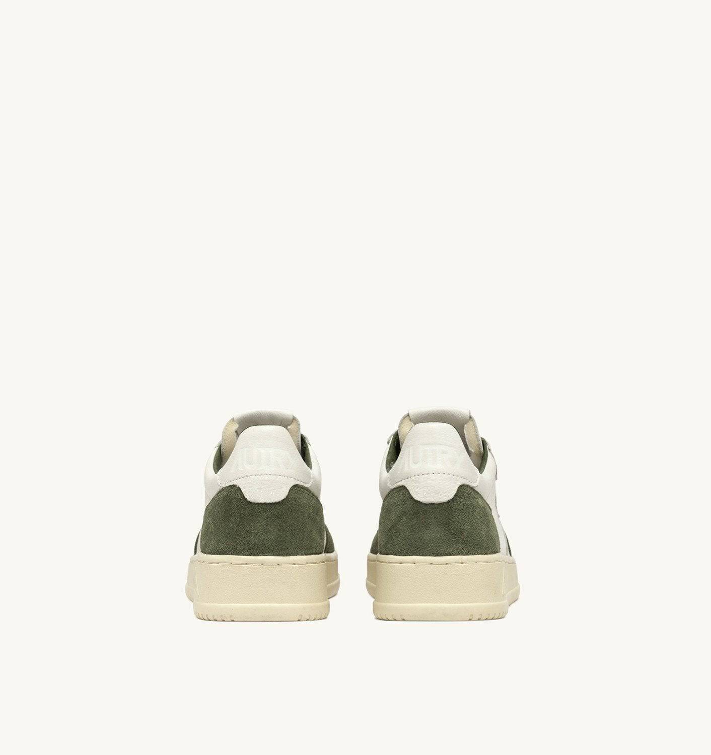 SNEAKERS MEDALIST LOW IN PELLE E SUEDE COLORE BIANCO E MILITARY