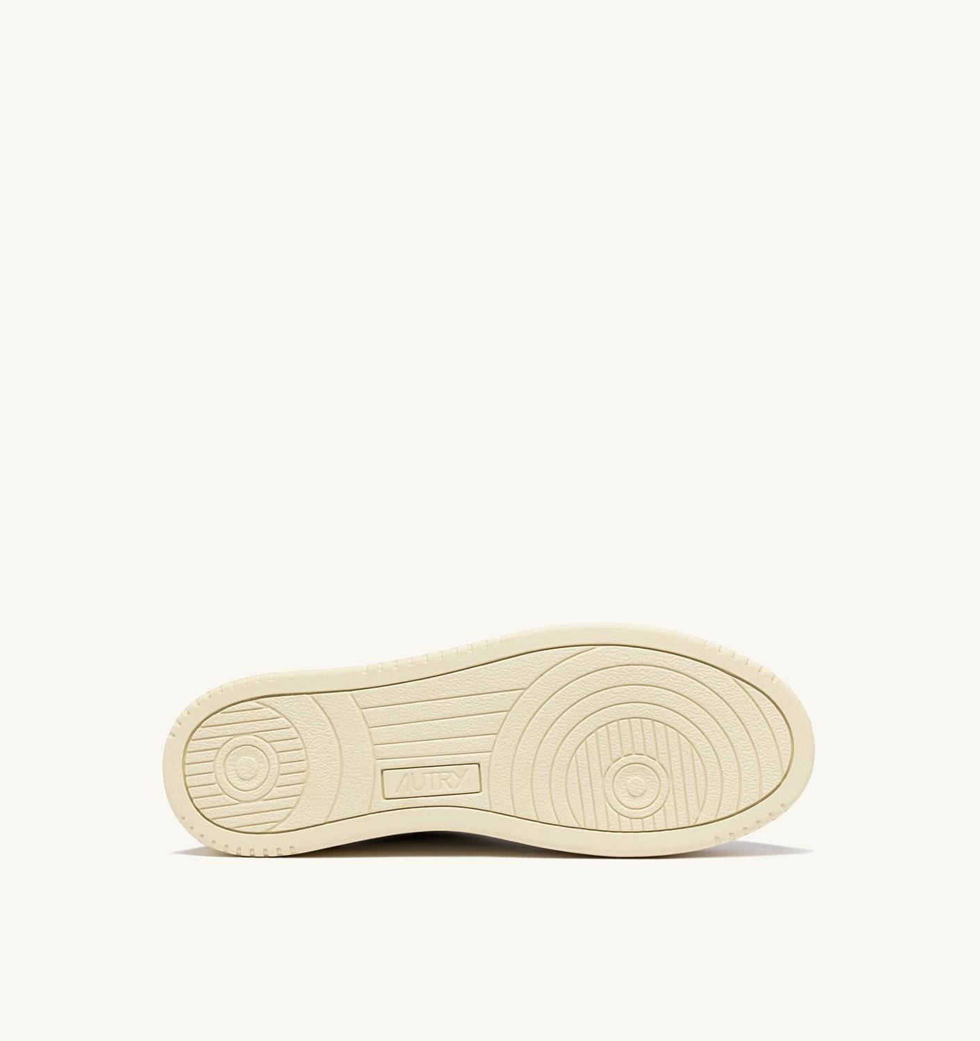 SNEAKERS MEDALIST LOW IN PELLE E SUEDE COLORE BIANCO E SANDSTORM