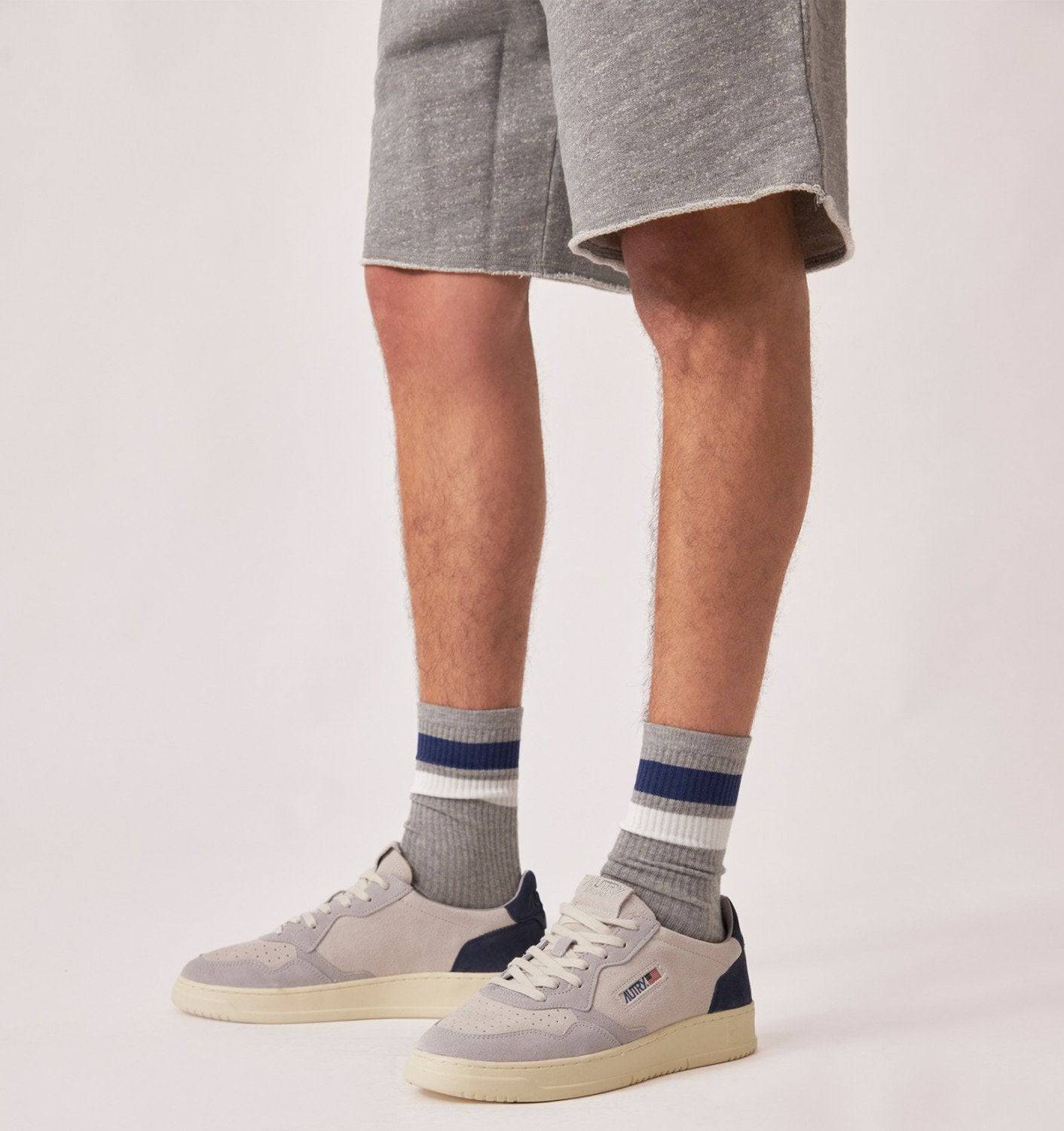 SNEAKERS MEDALIST LOW IN SUEDE COLORE LOFT GRAY E SPACE BLUE