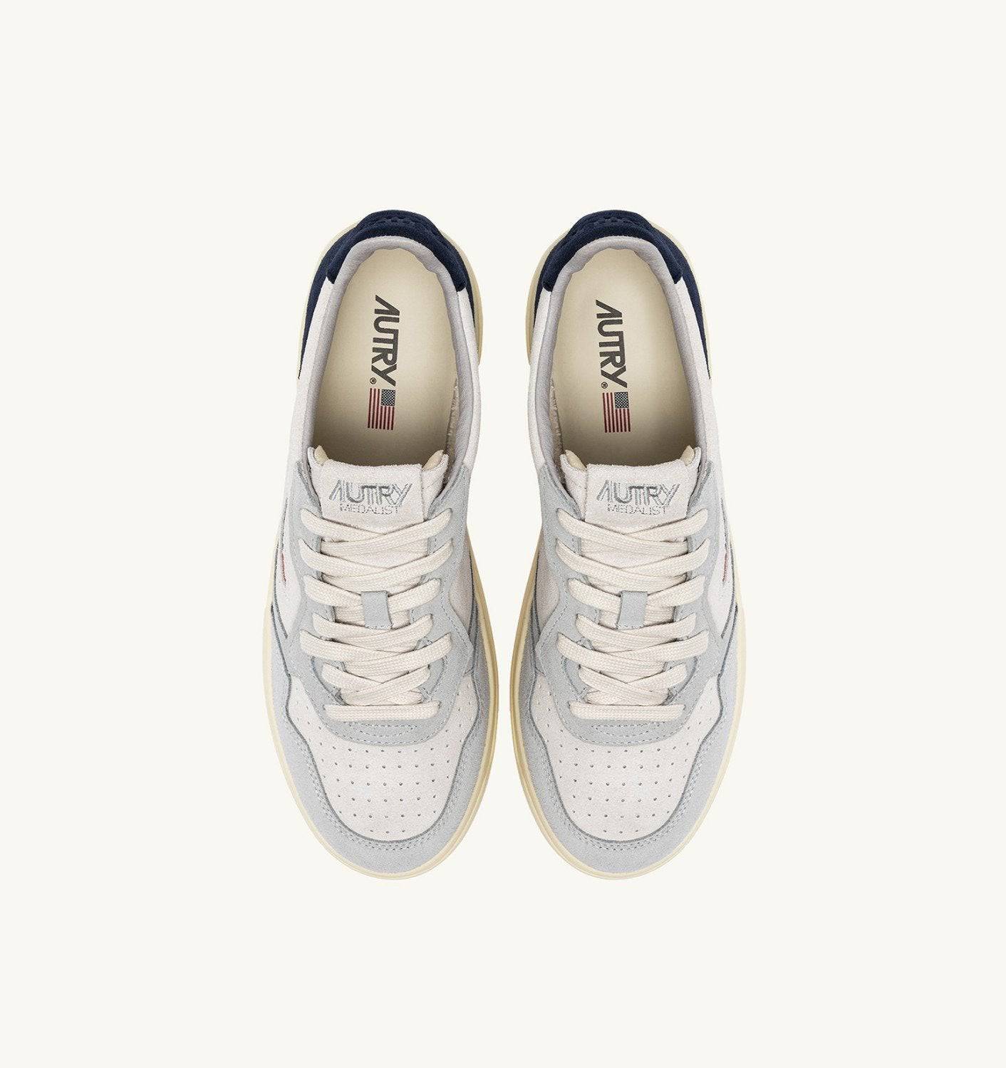SNEAKERS MEDALIST LOW IN SUEDE COLORE LOFT GRAY E SPACE BLUE