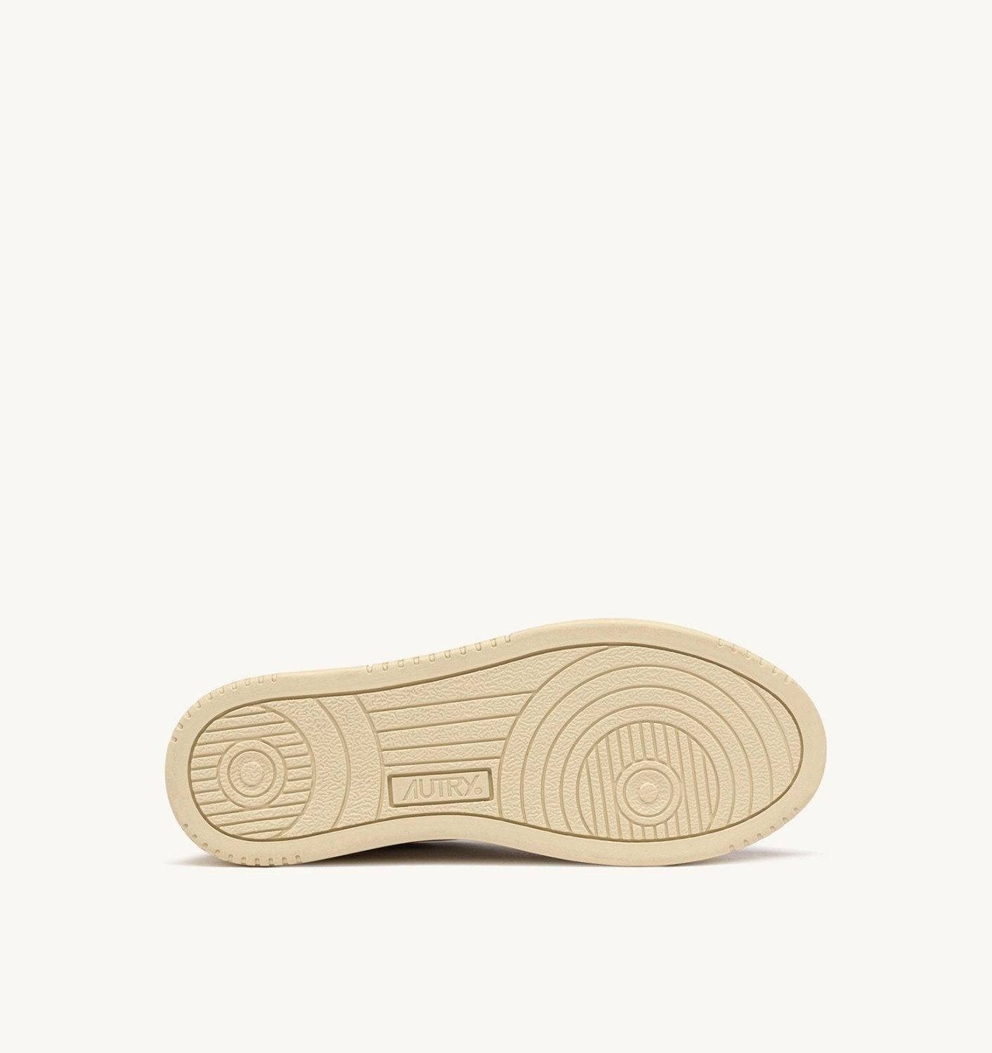 SNEAKERS MEDALIST LOW IN SUEDE E PELLE BIANCA E BROWN SUGAR