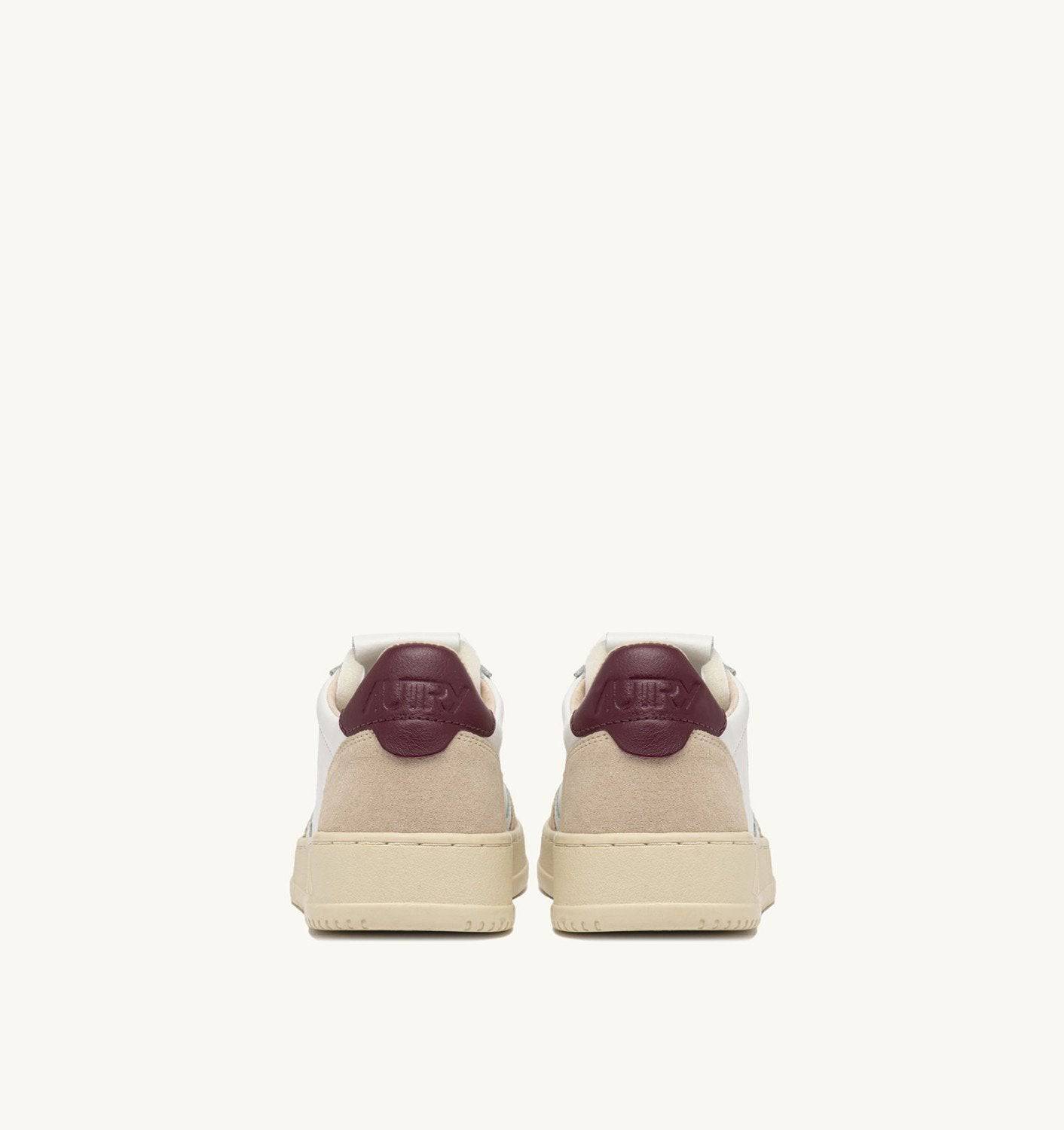 SNEAKERS MEDALIST LOW IN SUEDE E PELLE BIANCA E BURGUNDY
