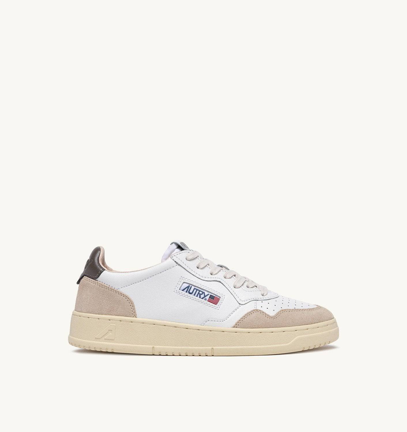 SNEAKERS MEDALIST LOW IN SUEDE E PELLE BIANCA E MOREL