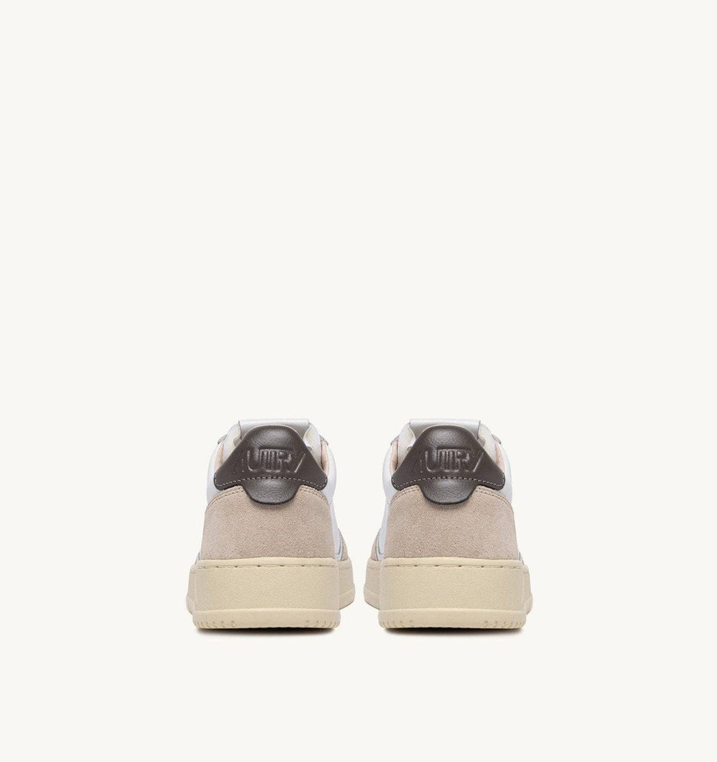 SNEAKERS MEDALIST LOW IN SUEDE E PELLE BIANCA E MOREL