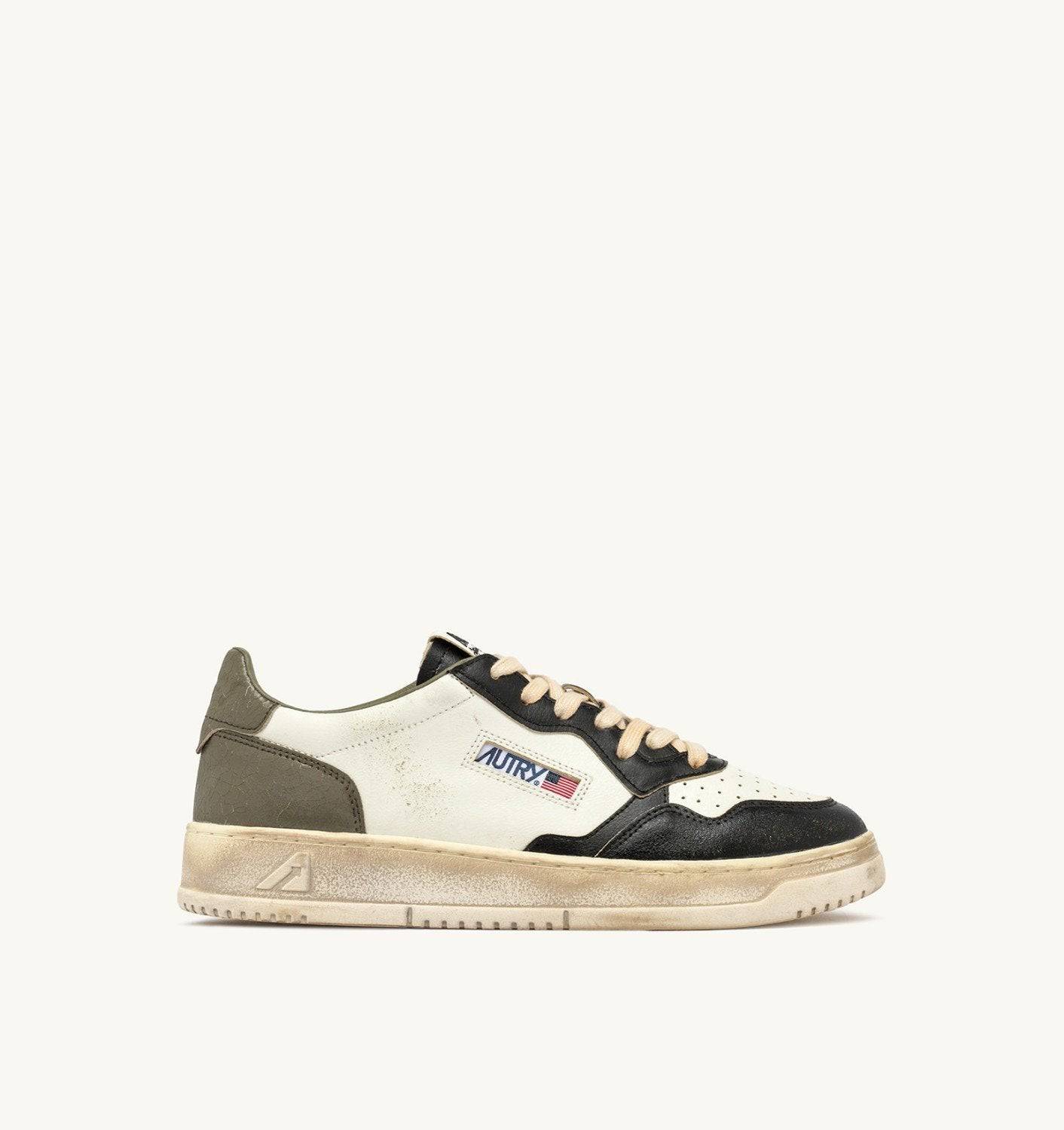 SNEAKERS MEDALIST LOW SUPER VINTAGE COLORE BIANCO COVERT GREEN E NERO