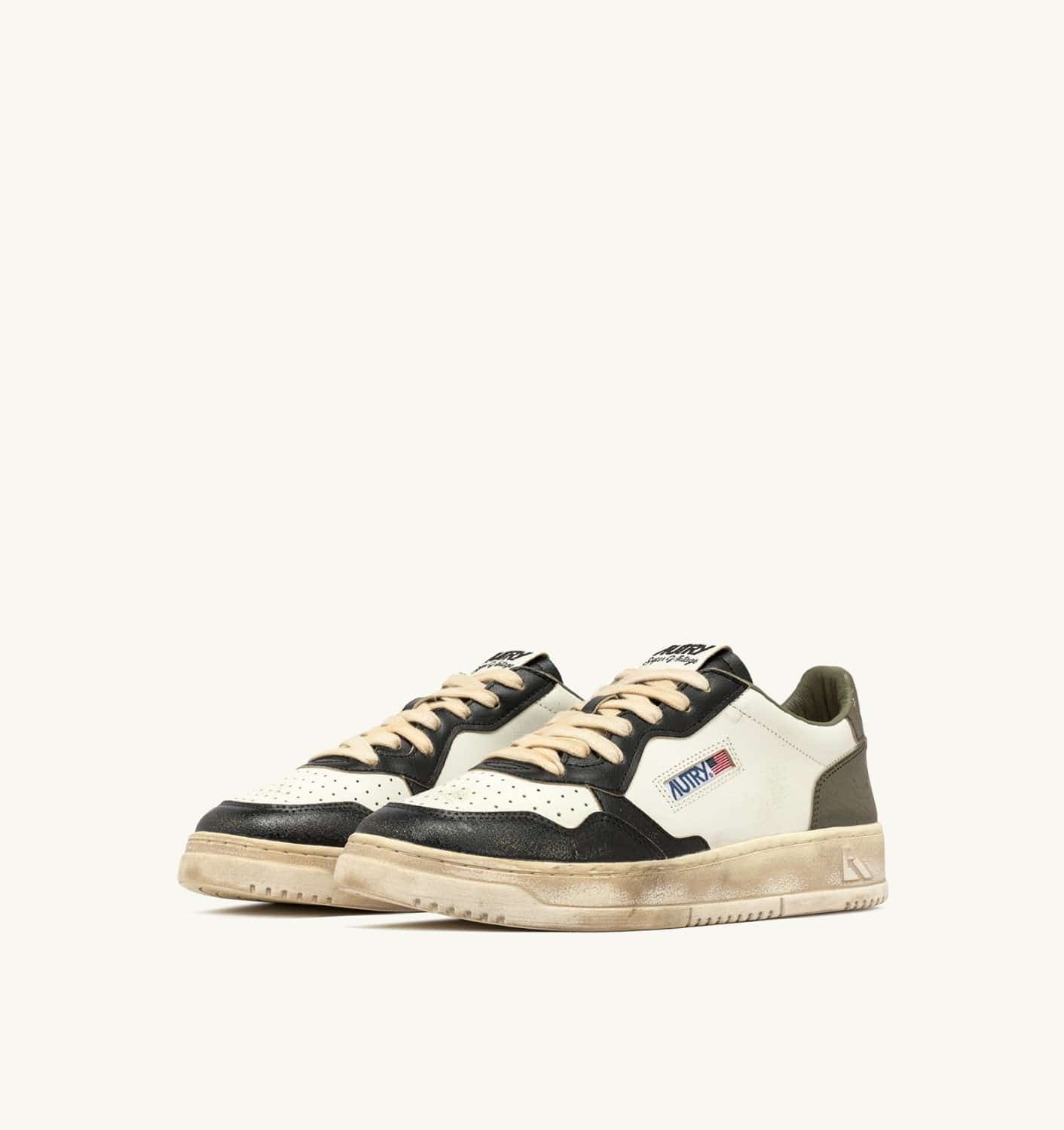 SNEAKERS MEDALIST LOW SUPER VINTAGE COLORE BIANCO COVERT GREEN E NERO