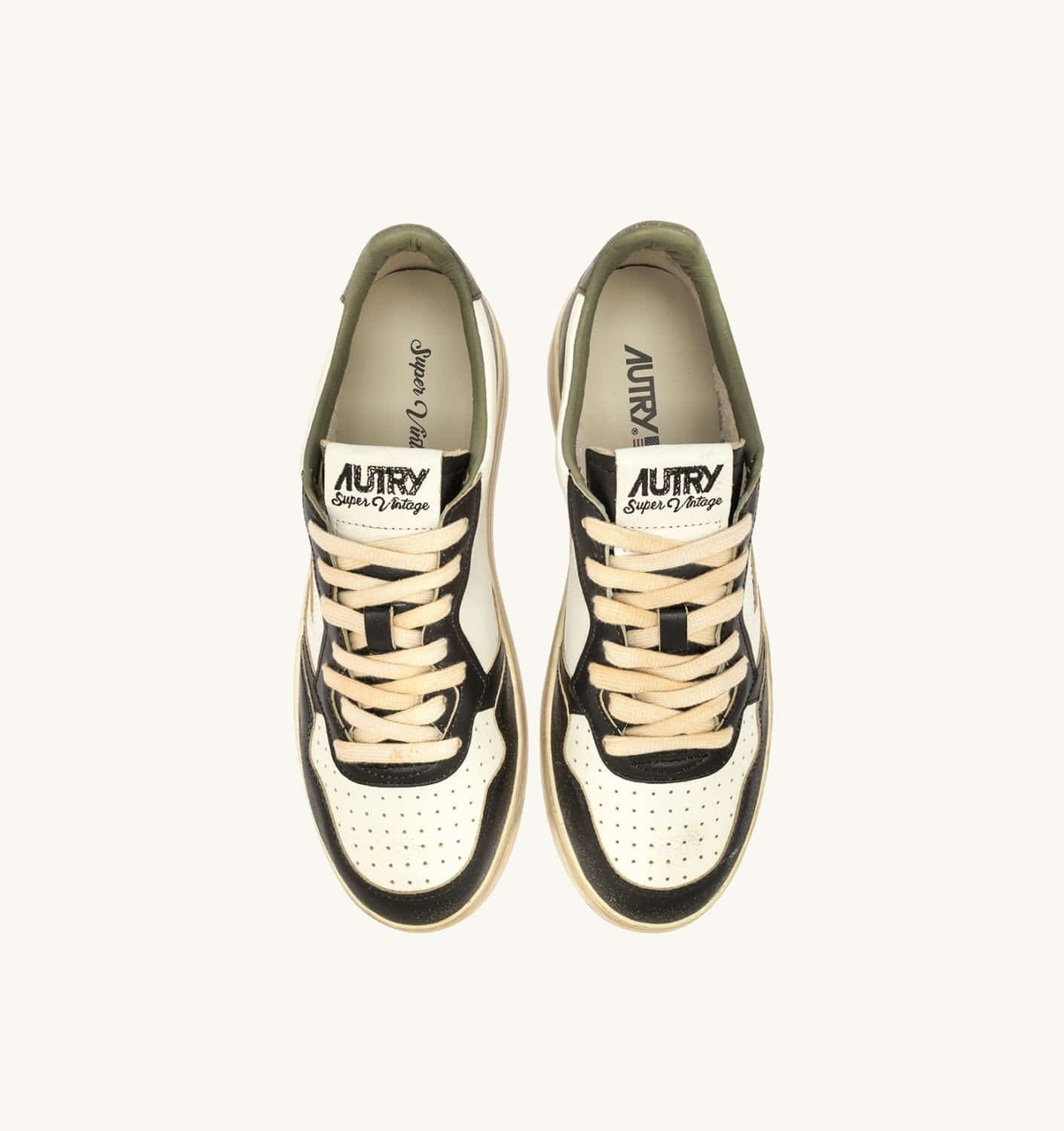 SNEAKERS MEDALIST LOW SUPER VINTAGE COLORE BIANCO COVERT GREEN E NERO