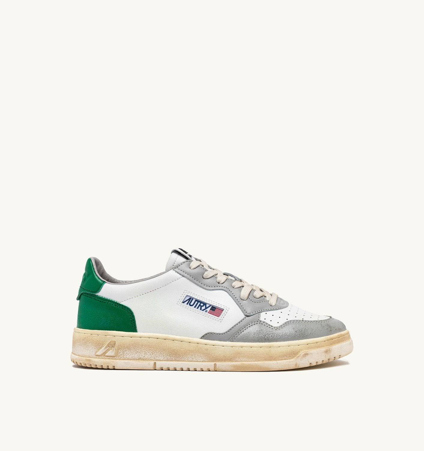 SNEAKERS MEDALIST LOW SUPER VINTAGE COLORE BIANCO VERDE E GRIGIO