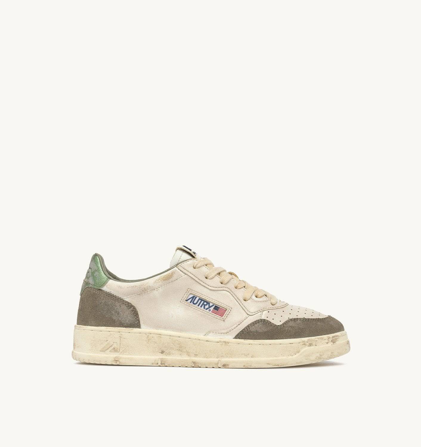 SNEAKERS MEDALIST LOW SUPER VINTAGE IN PELLE E SUEDE COLORE SAND