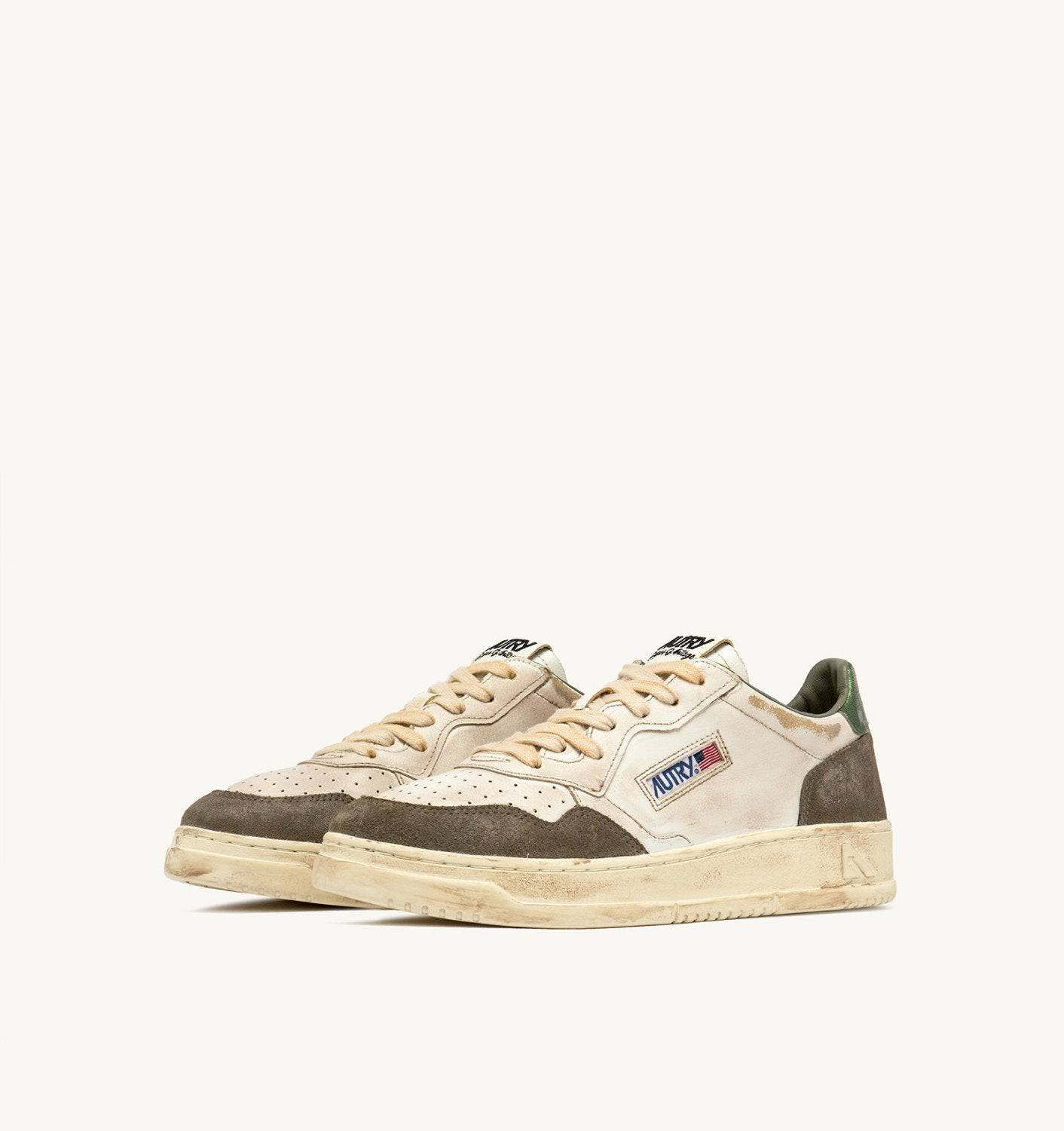 SNEAKERS MEDALIST LOW SUPER VINTAGE IN PELLE E SUEDE COLORE SAND