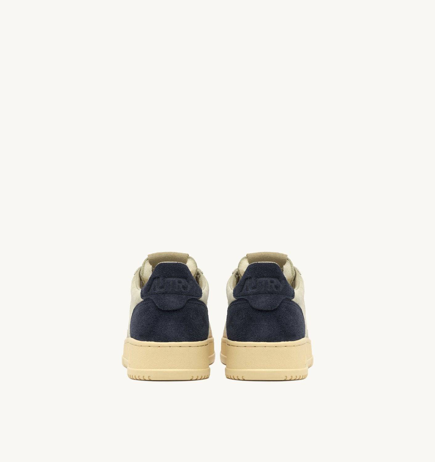 SNEAKERS MEDALIST LOW TRICOLOR IN SUEDE BEIGE ECRU E BLUE SPACE