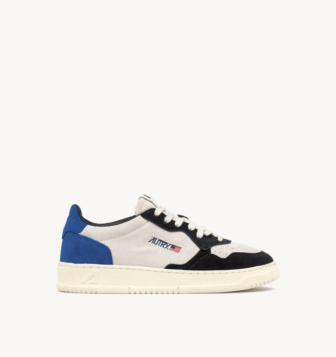 SNEAKERS MEDALIST LOW TRICOLOR IN SUEDE COLORE ELECTRIC BLU E OFF BLACK