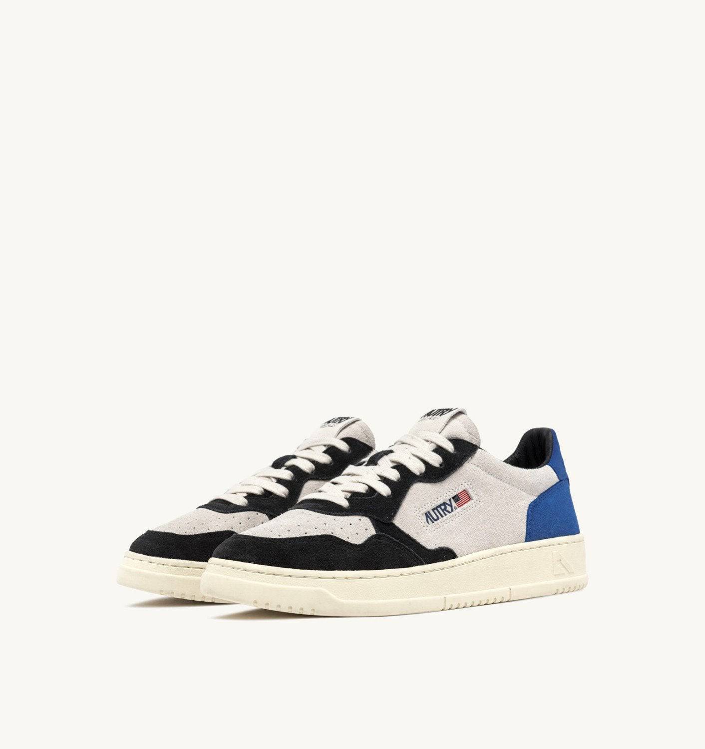 SNEAKERS MEDALIST LOW TRICOLOR IN SUEDE COLORE ELECTRIC BLU E OFF BLACK
