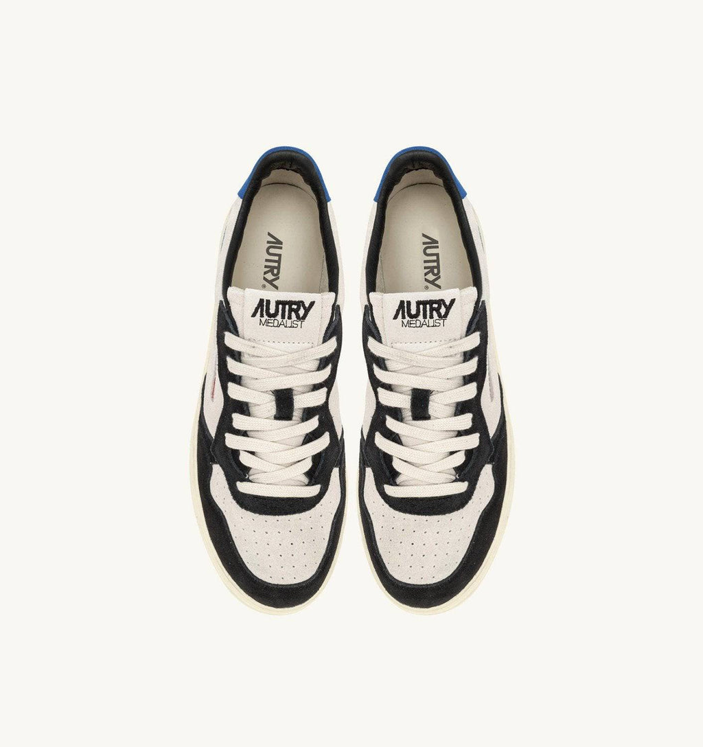 SNEAKERS MEDALIST LOW TRICOLOR IN SUEDE COLORE ELECTRIC BLU E OFF BLACK