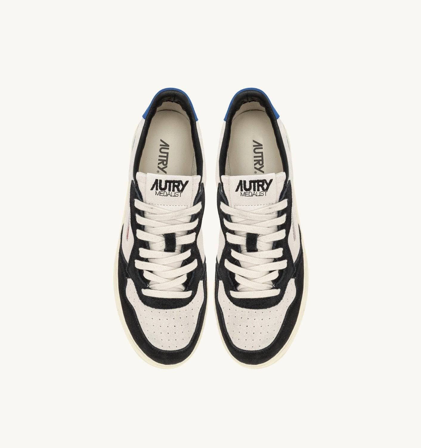 SNEAKERS MEDALIST LOW TRICOLOR IN SUEDE COLORE ELECTRIC BLU E OFF BLACK
