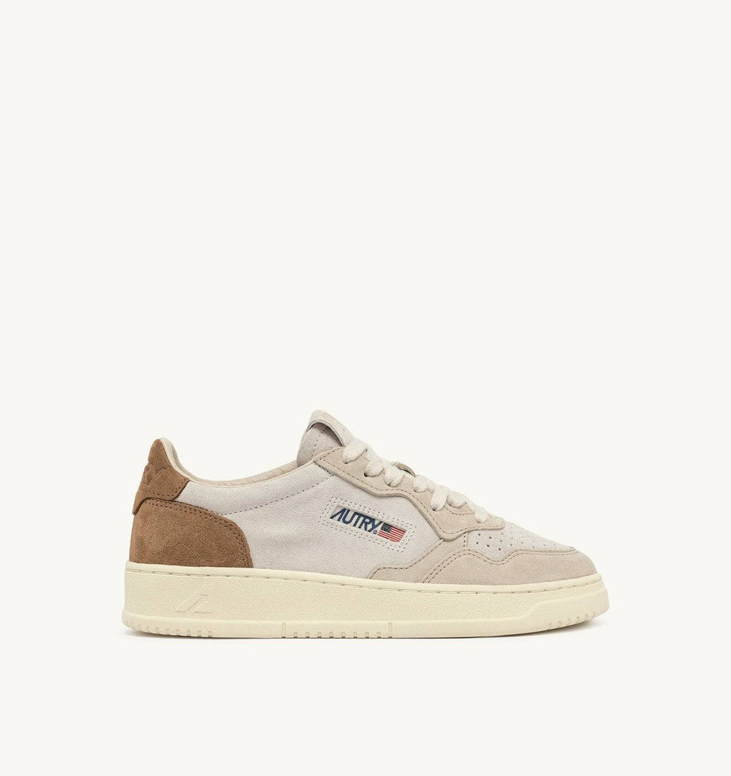 SNEAKERS MEDALIST LOW TRICOLOR IN SUEDE COLORE SAND E CIGAR