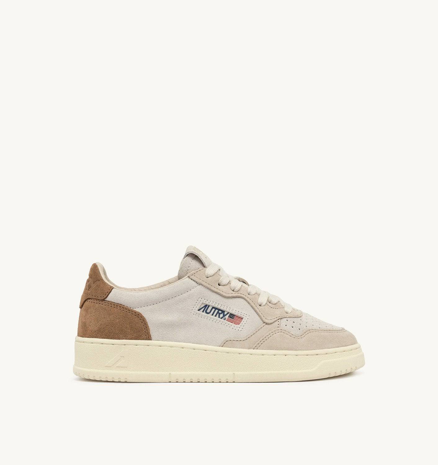 SNEAKERS MEDALIST LOW TRICOLOR IN SUEDE COLORE SAND E CIGAR
