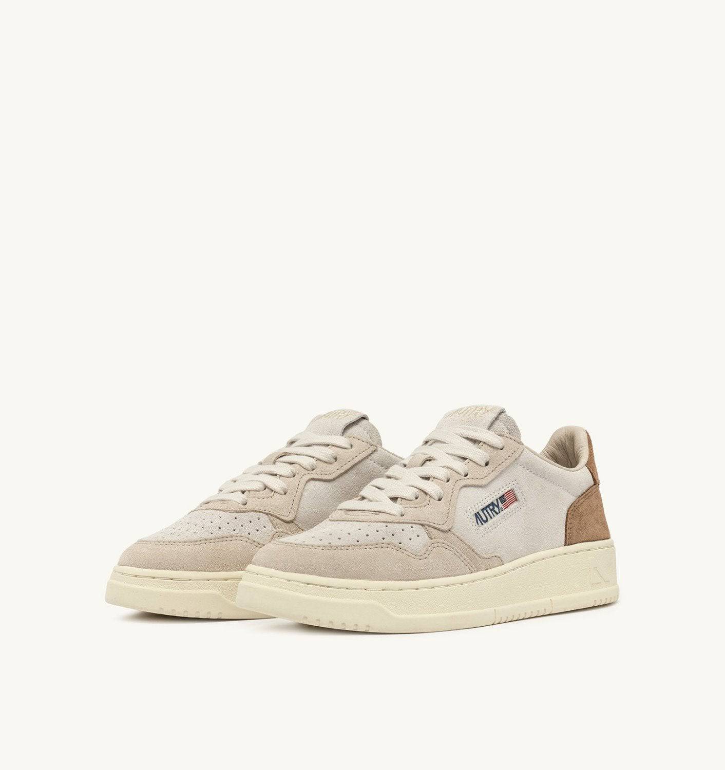 SNEAKERS MEDALIST LOW TRICOLOR IN SUEDE COLORE SAND E CIGAR