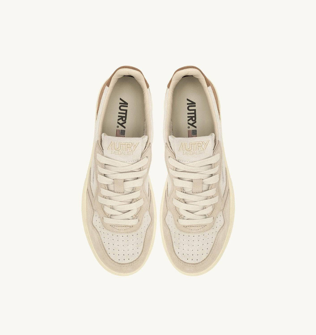 SNEAKERS MEDALIST LOW TRICOLOR IN SUEDE COLORE SAND E CIGAR