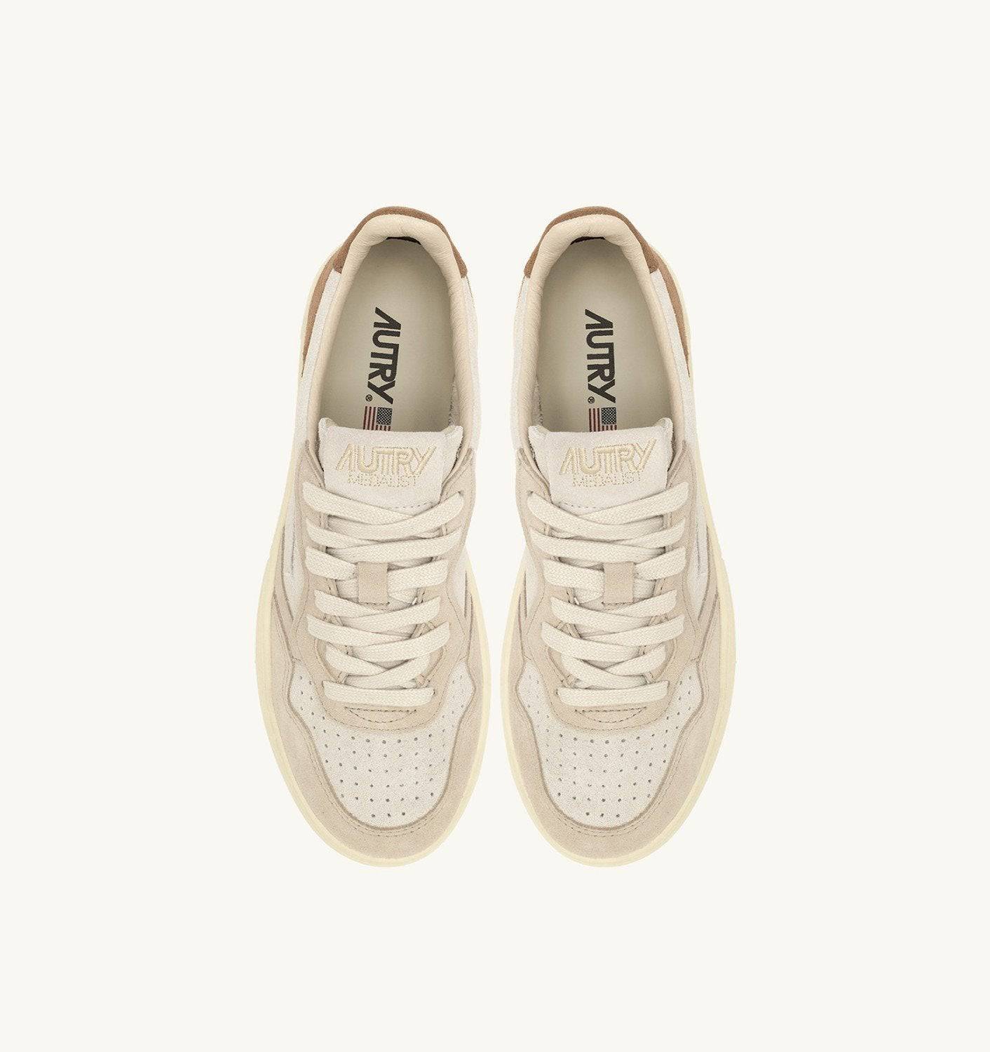 SNEAKERS MEDALIST LOW TRICOLOR IN SUEDE COLORE SAND E CIGAR