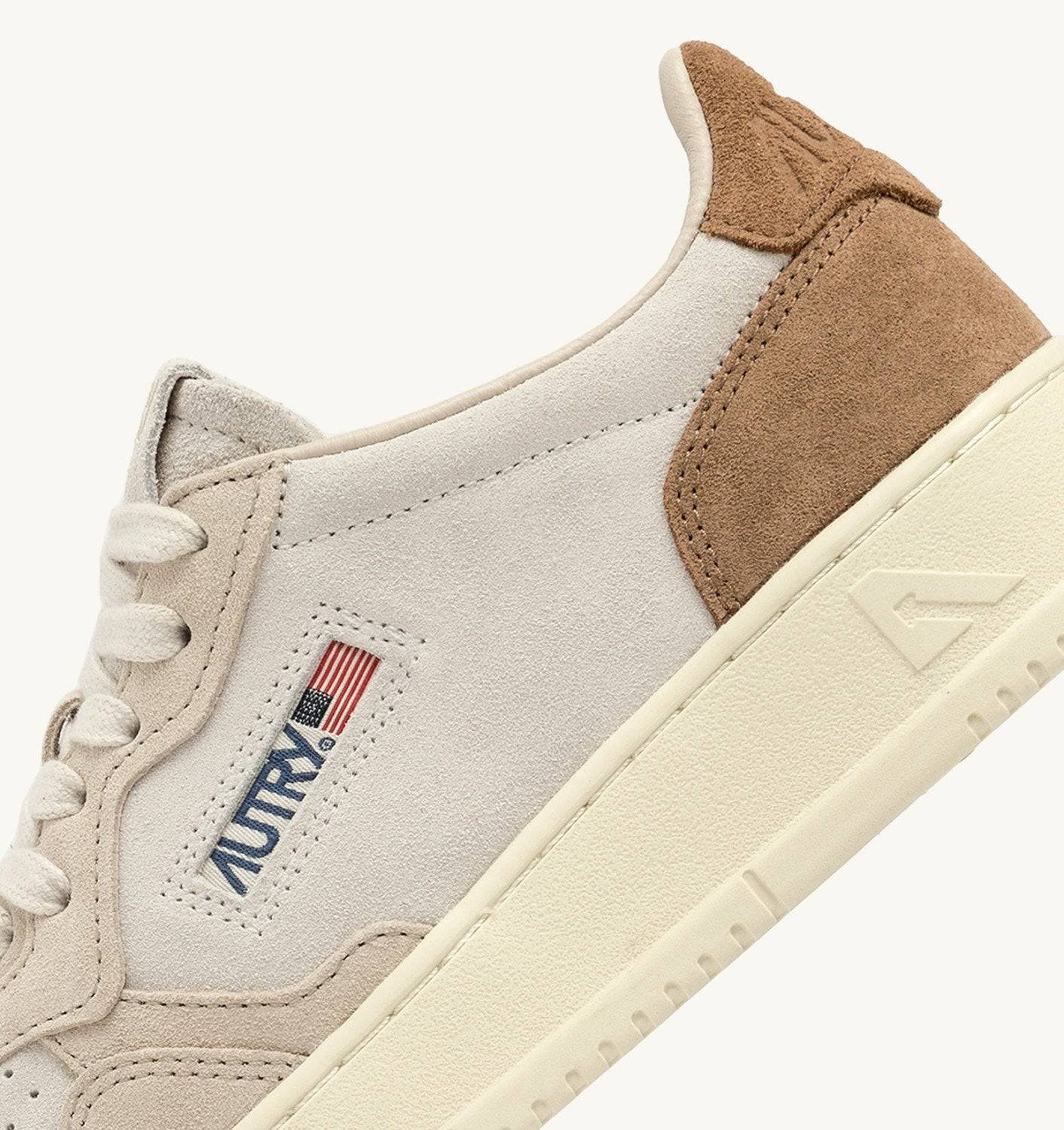 SNEAKERS MEDALIST LOW TRICOLOR IN SUEDE COLORE SAND E CIGAR