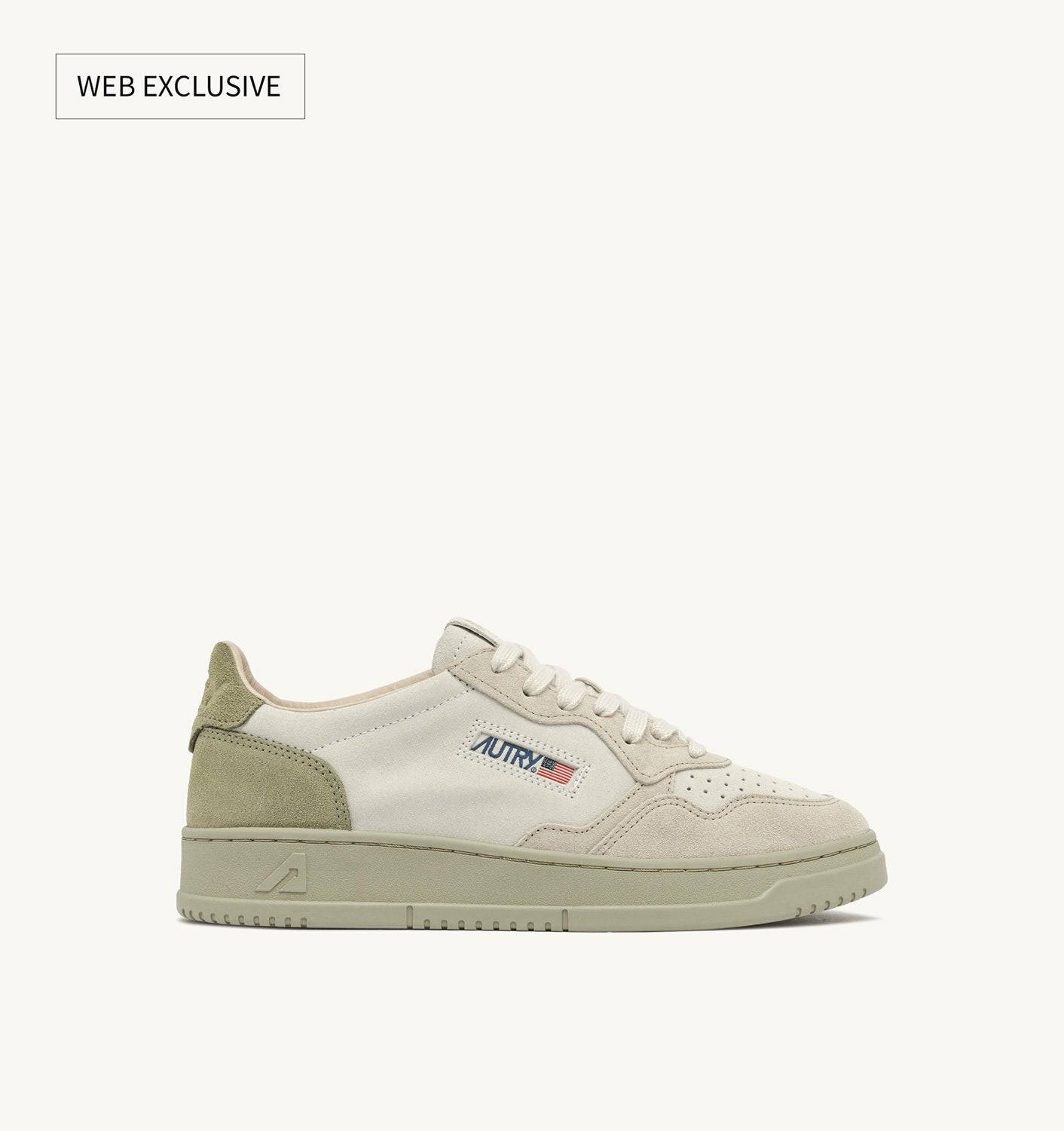 SNEAKERS MEDALIST LOW TRICOLOR IN SUEDE SAND BEIGE E GREY GREEN