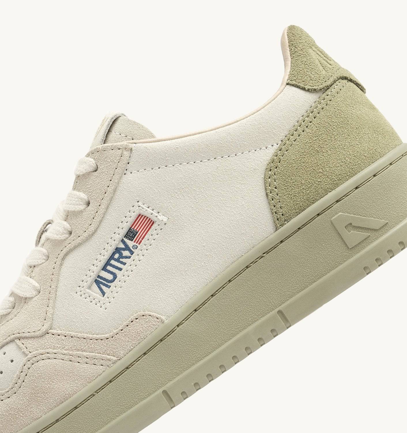 SNEAKERS MEDALIST LOW TRICOLOR IN SUEDE SAND BEIGE E GREY GREEN