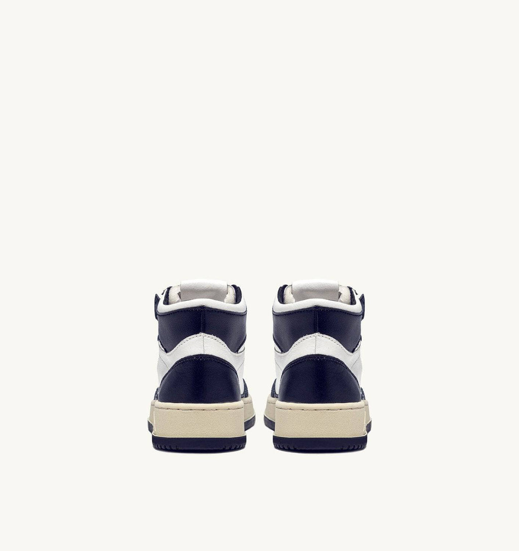 SNEAKERS MEDALIST MID BICOLOR IN PELLE BIANCA E BLU