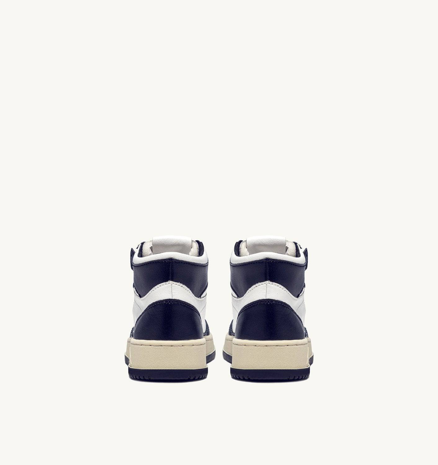 SNEAKERS MEDALIST MID BICOLOR IN PELLE BIANCA E BLU
