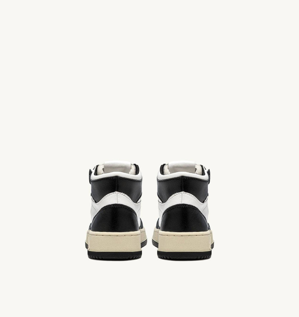 SNEAKERS MEDALIST MID BICOLOR IN PELLE BIANCA E NERA