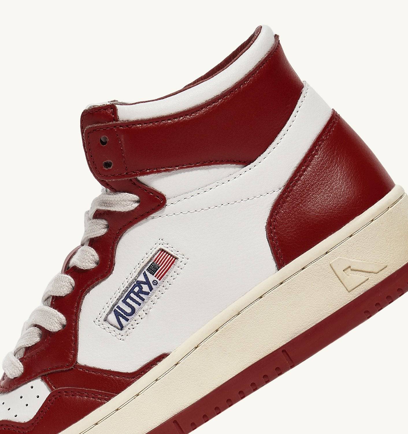 SNEAKERS MEDALIST MID BICOLOR IN PELLE BIANCA E SYRAH