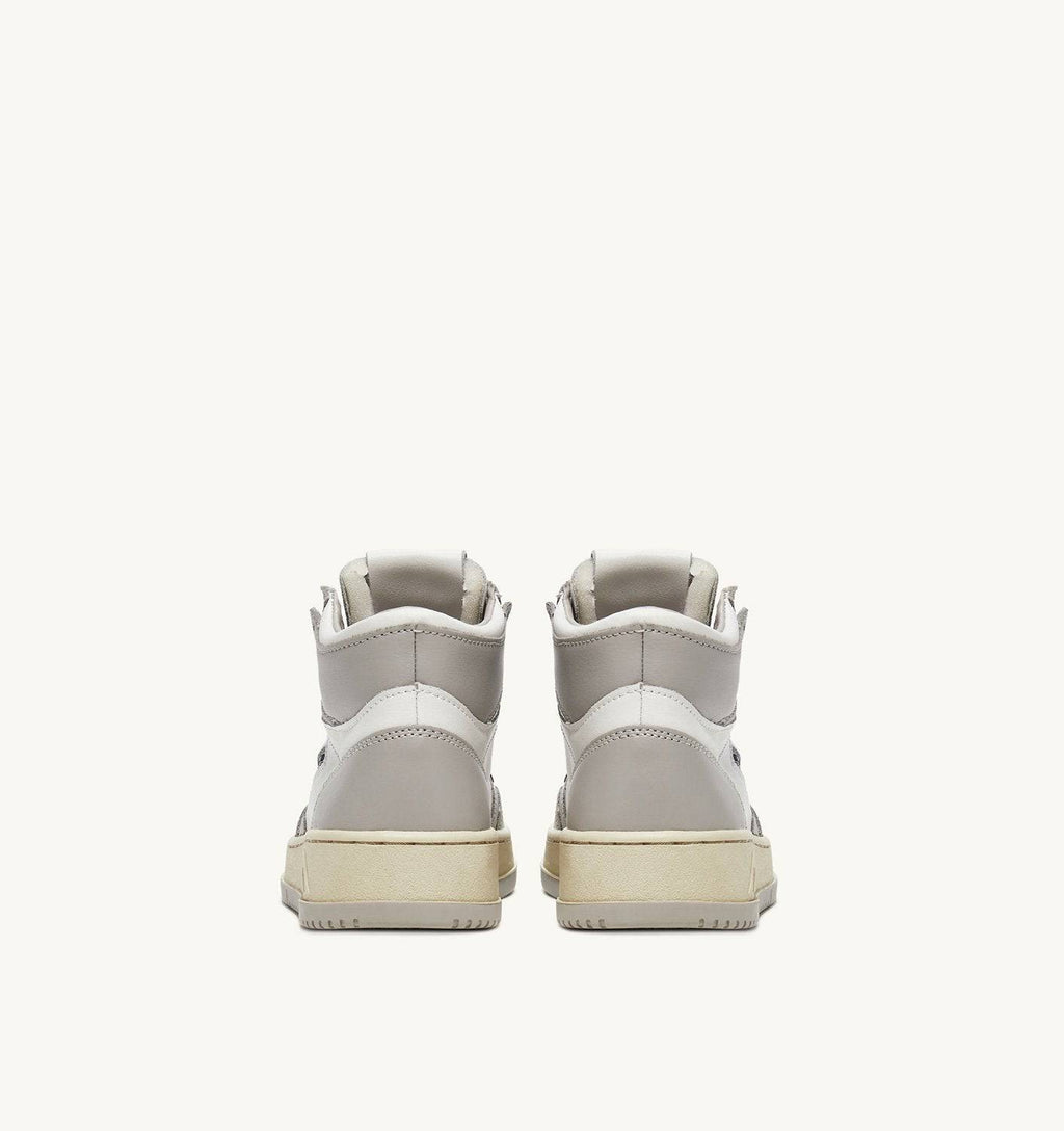 SNEAKERS MEDALIST MID BICOLOR IN PELLE BIANCA E VAPOR