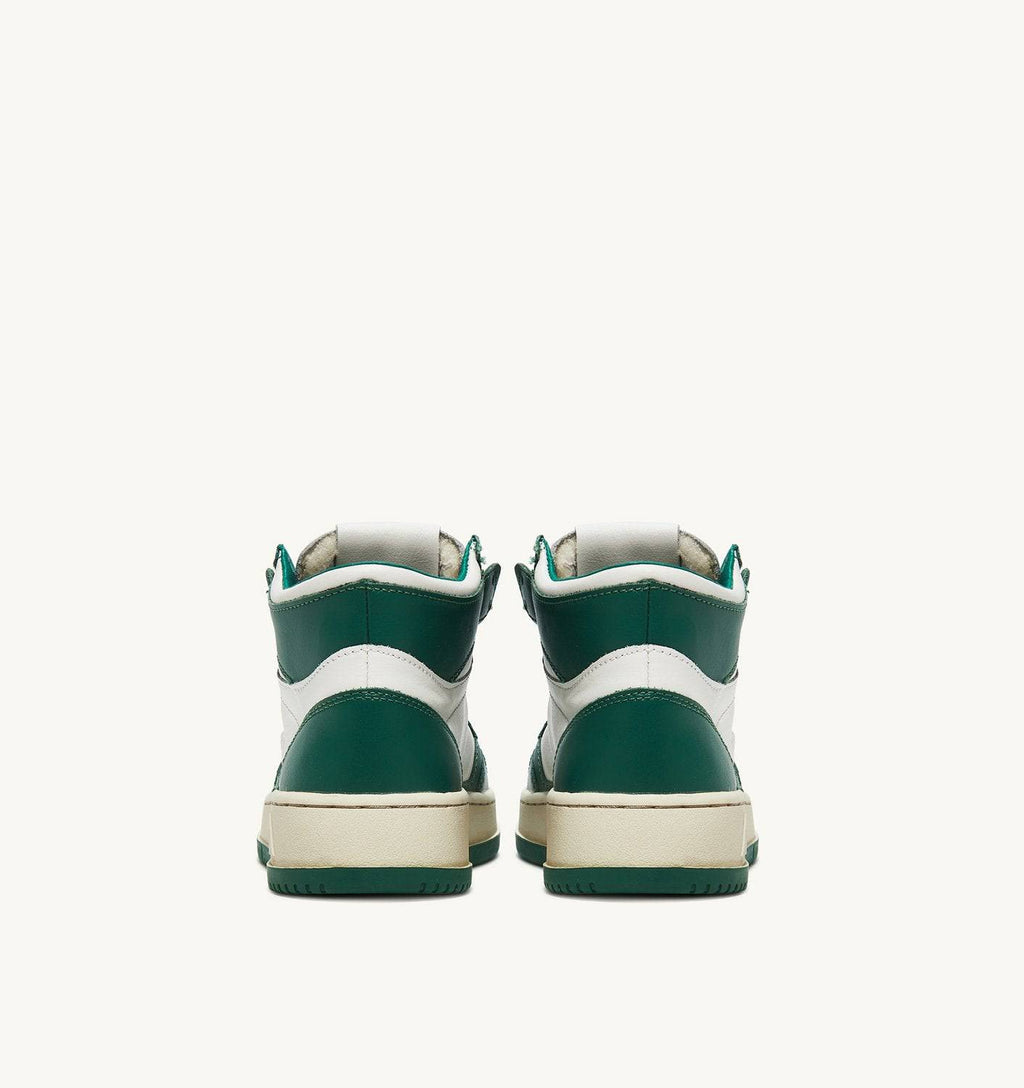 SNEAKERS MEDALIST MID BICOLOR IN PELLE BIANCA E VERDE
