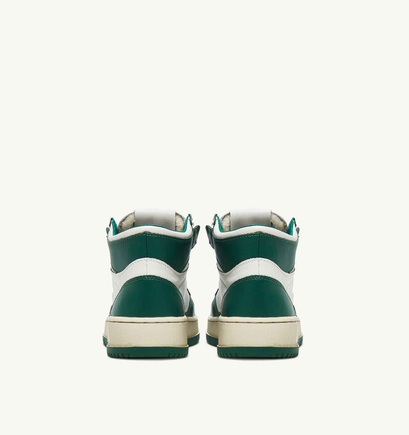 SNEAKERS MEDALIST MID BICOLOR IN PELLE BIANCA E VERDE