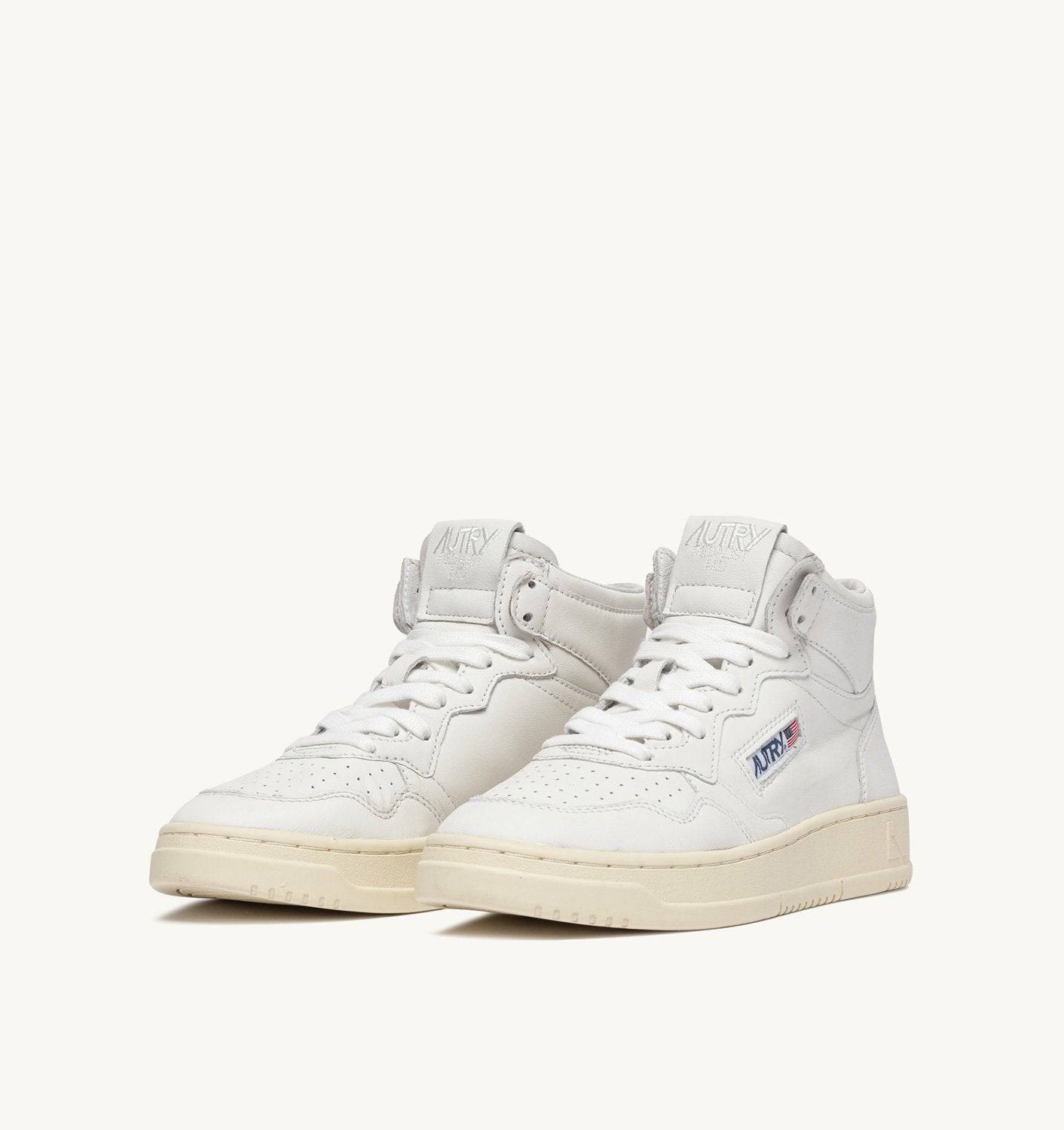 SNEAKERS MEDALIST MID IN NAPPA BIANCA SUPER SOFT