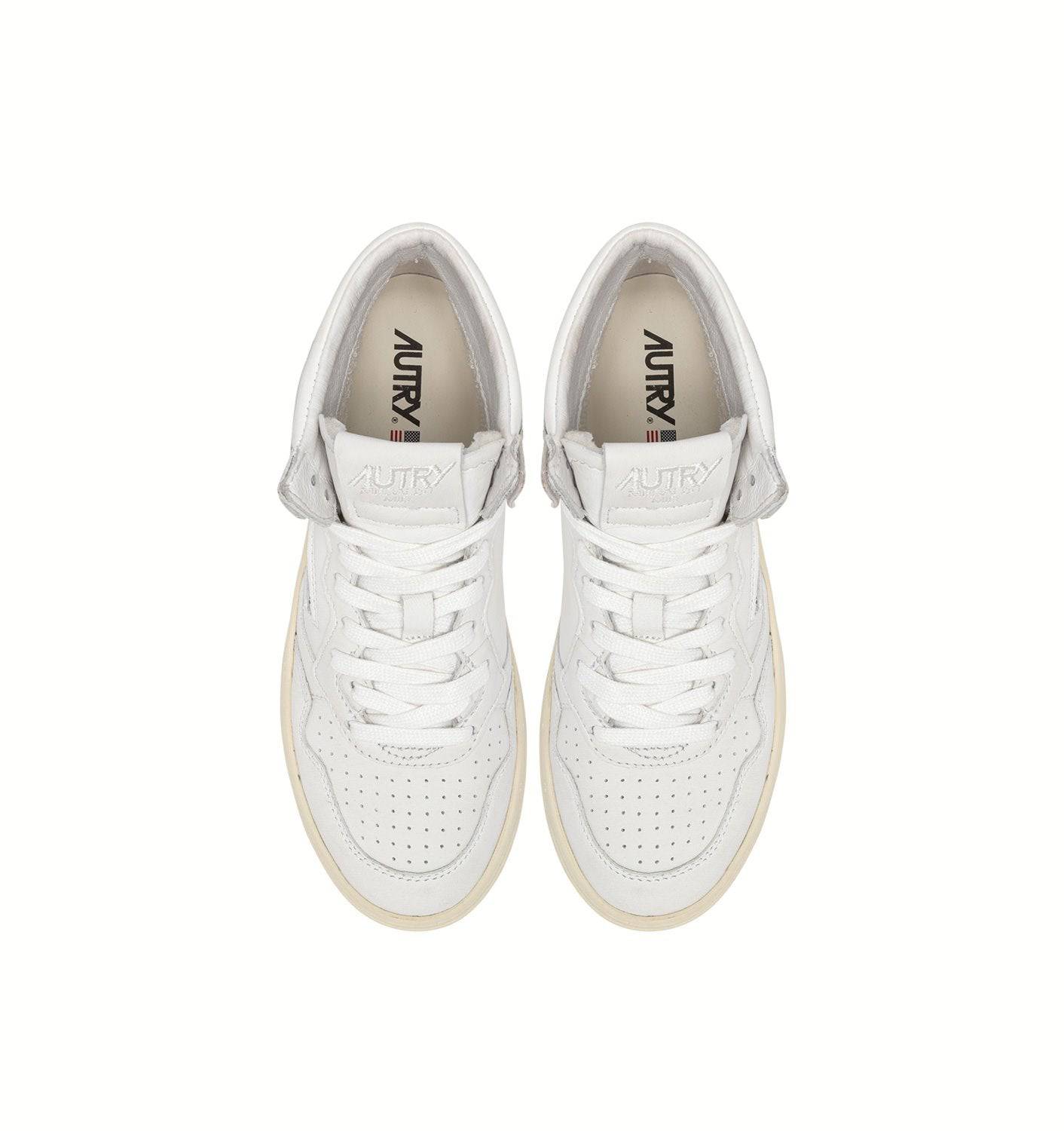 SNEAKERS MEDALIST MID IN NAPPA BIANCA SUPER SOFT