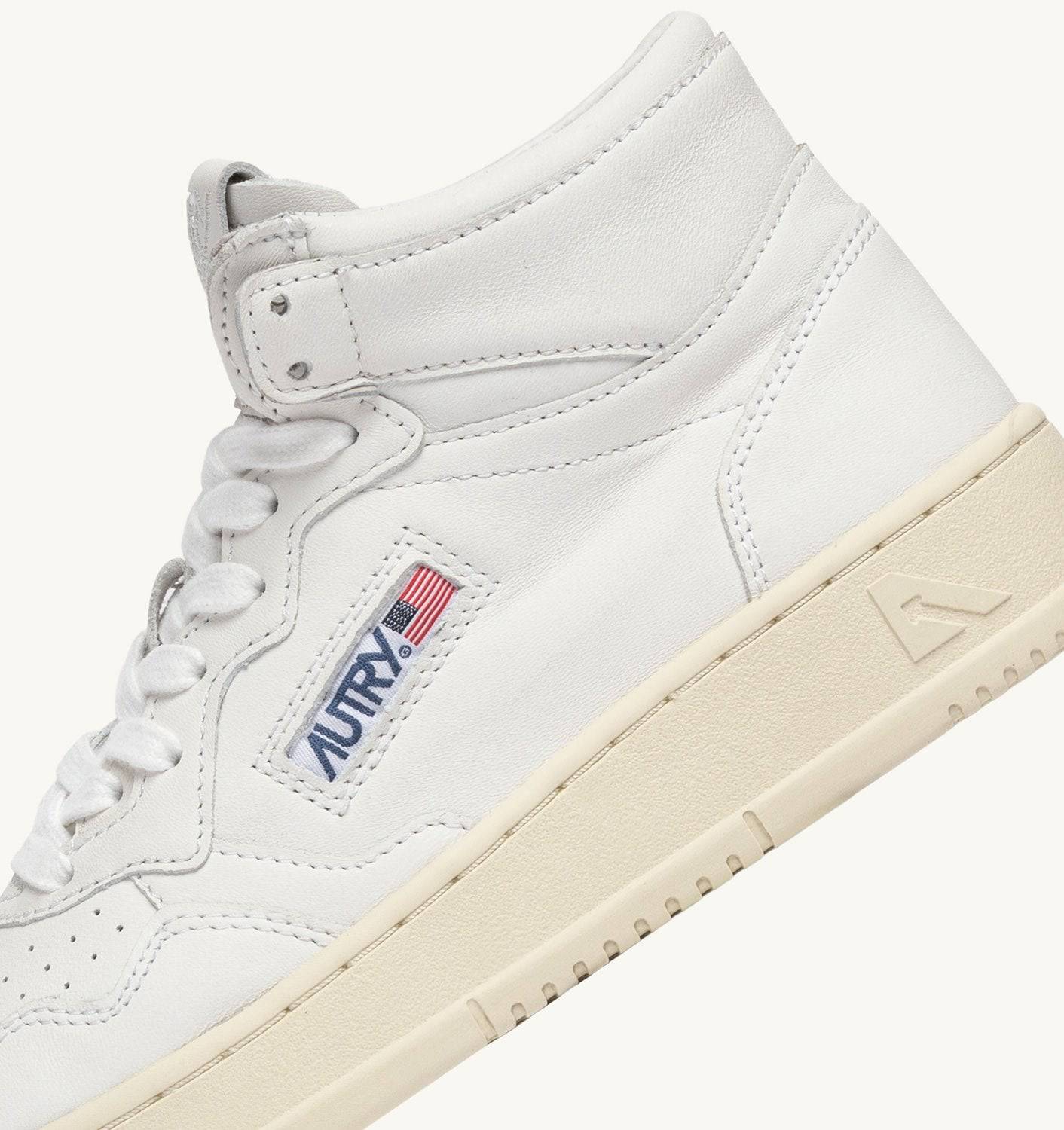 SNEAKERS MEDALIST MID IN NAPPA BIANCA SUPER SOFT
