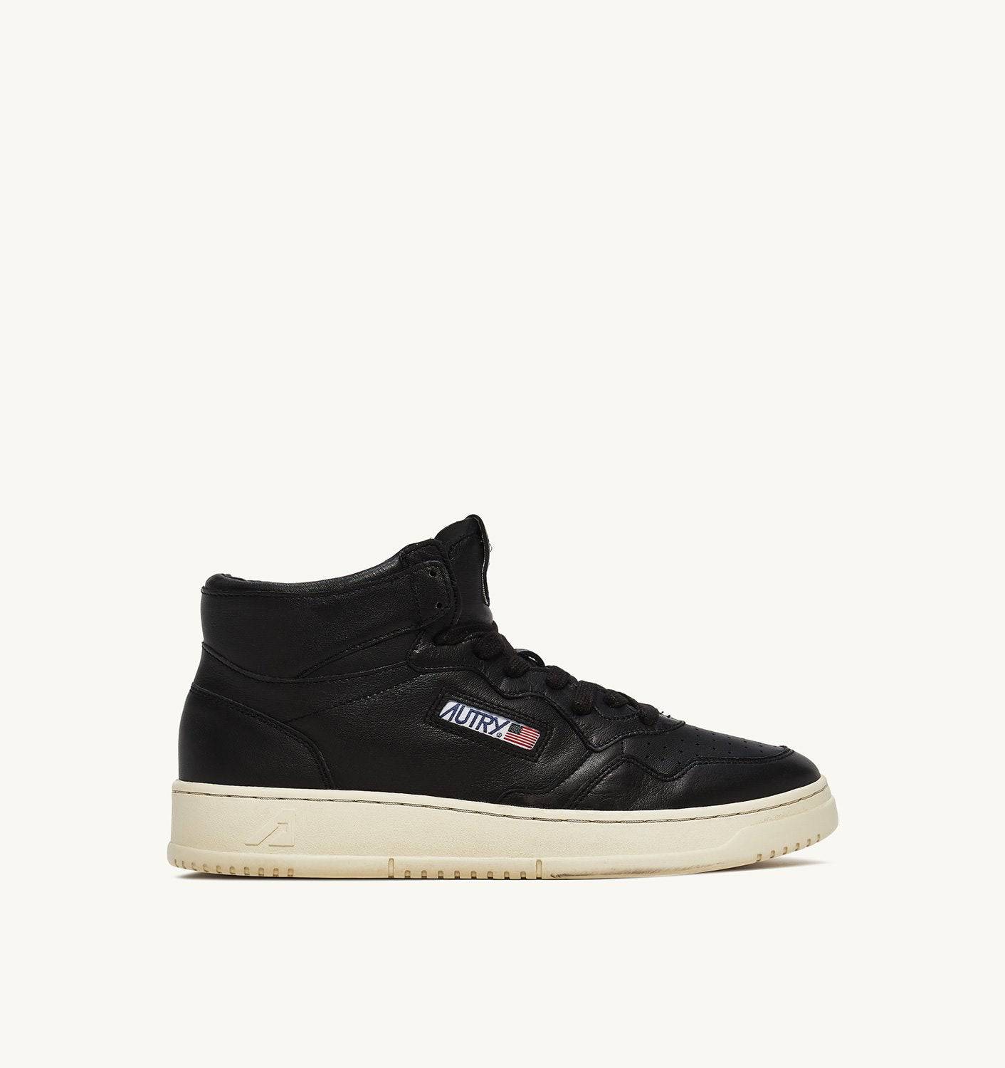 SNEAKERS MEDALIST MID IN NAPPA NERA SUPER SOFT