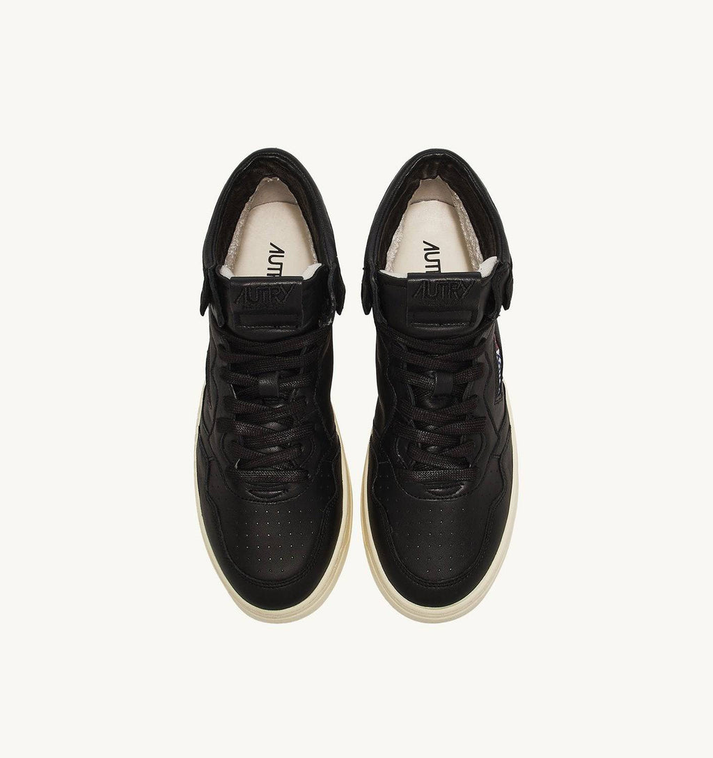SNEAKERS MEDALIST MID IN NAPPA NERA SUPER SOFT