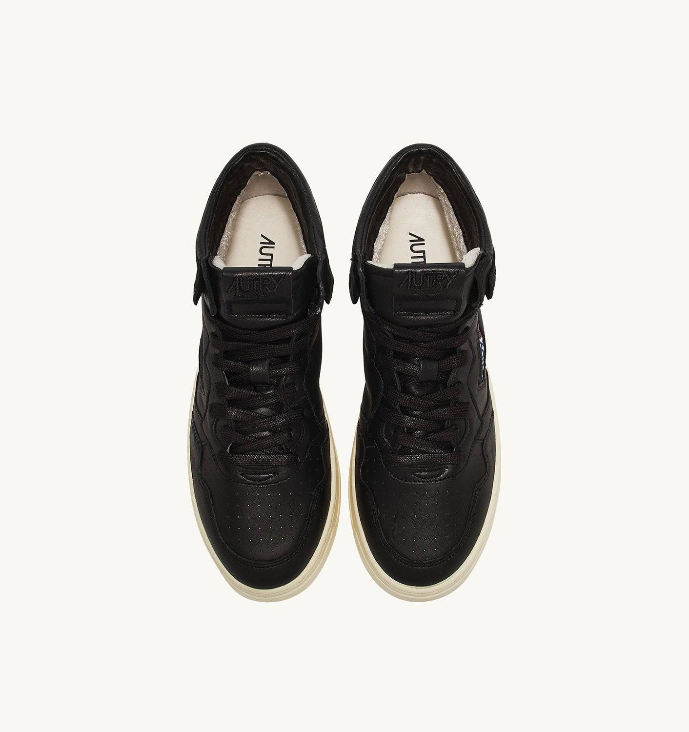 SNEAKERS MEDALIST MID IN NAPPA NERA SUPER SOFT