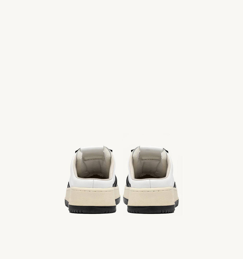 SNEAKERS MEDALIST MULE IN PELLE BIANCA E NERA