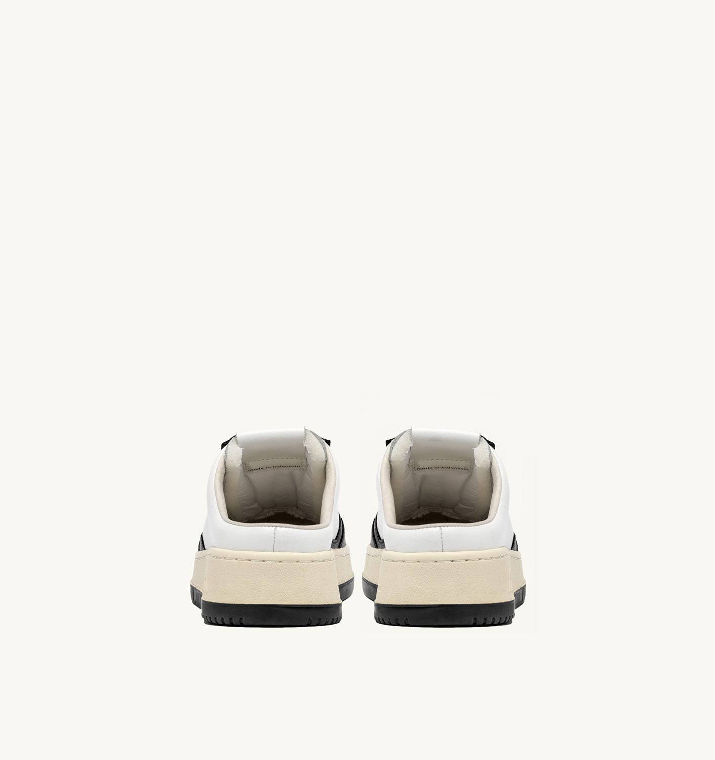 SNEAKERS MEDALIST MULE IN PELLE BIANCA E NERA