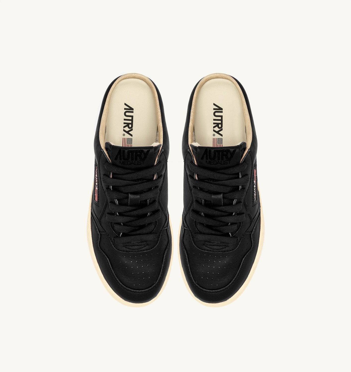 SNEAKERS MEDALIST MULE SNEAKERS IN NAPPA COLORE NERO
