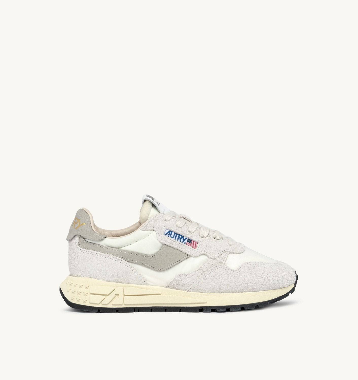 SNEAKERS REELWIND LOW IN NYLON E SUEDE BIANCO
