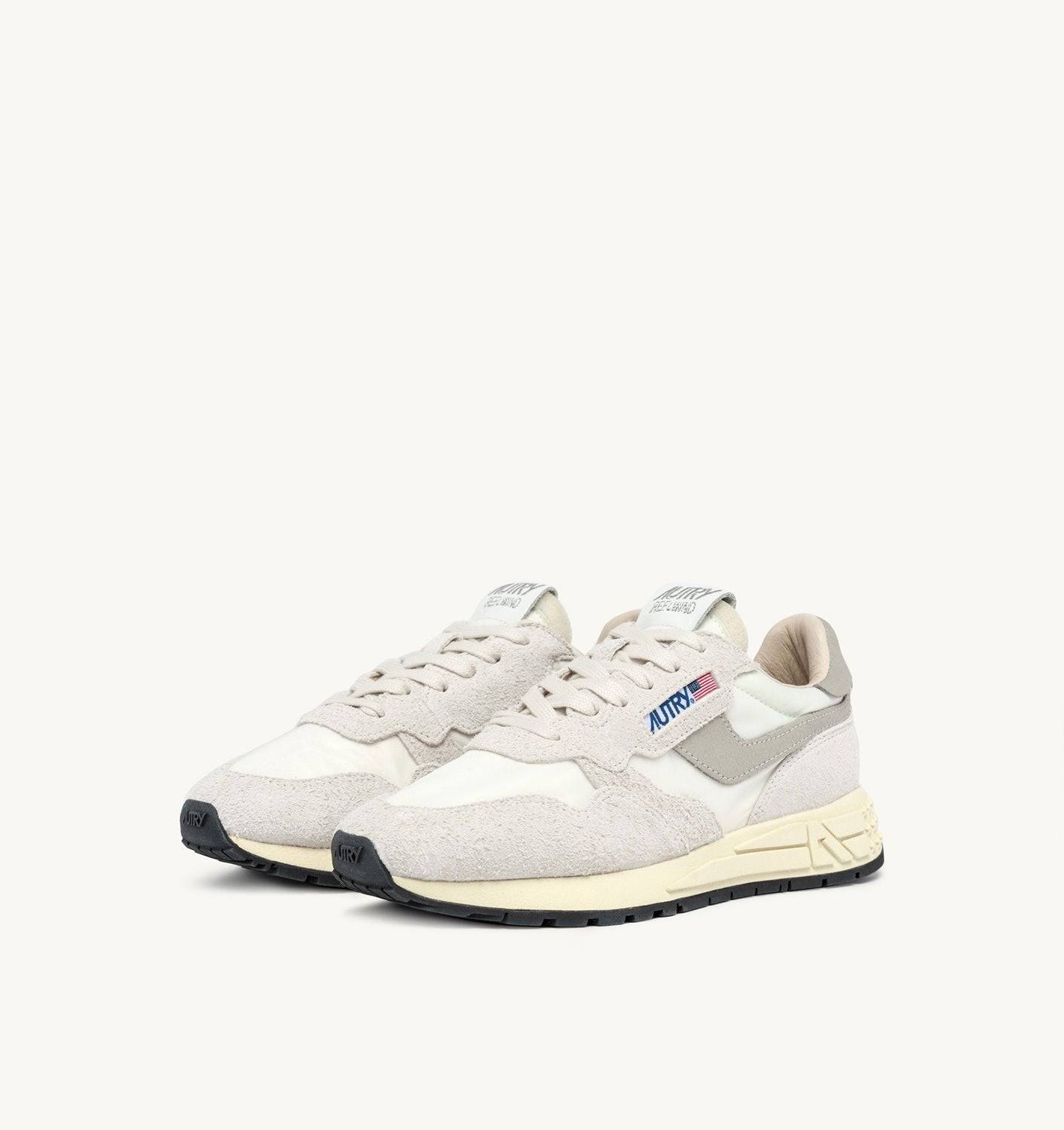 SNEAKERS REELWIND LOW IN NYLON E SUEDE BIANCO